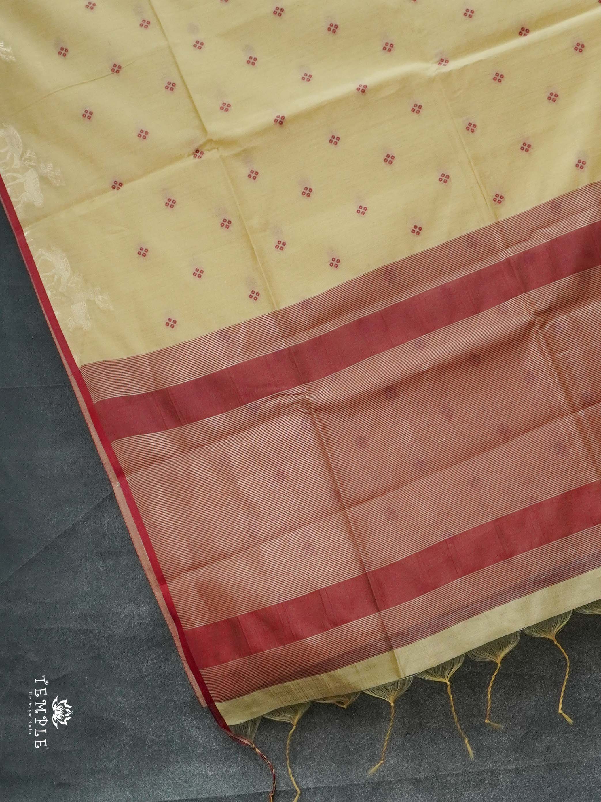 Raw Silk Saree With Deer Motifs | TTDS2093