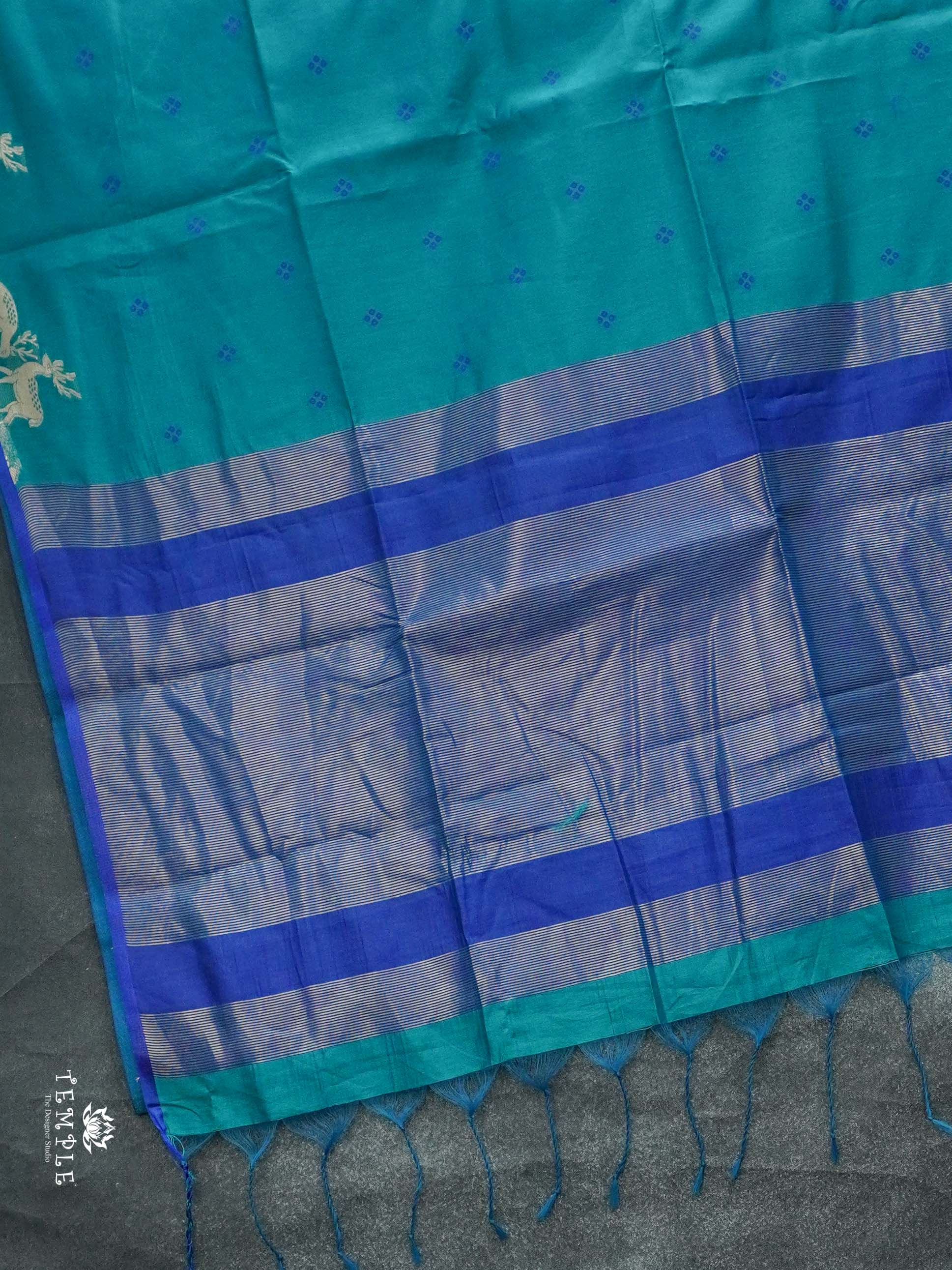 Raw Silk Saree With Deer Motifs | TTDS2093