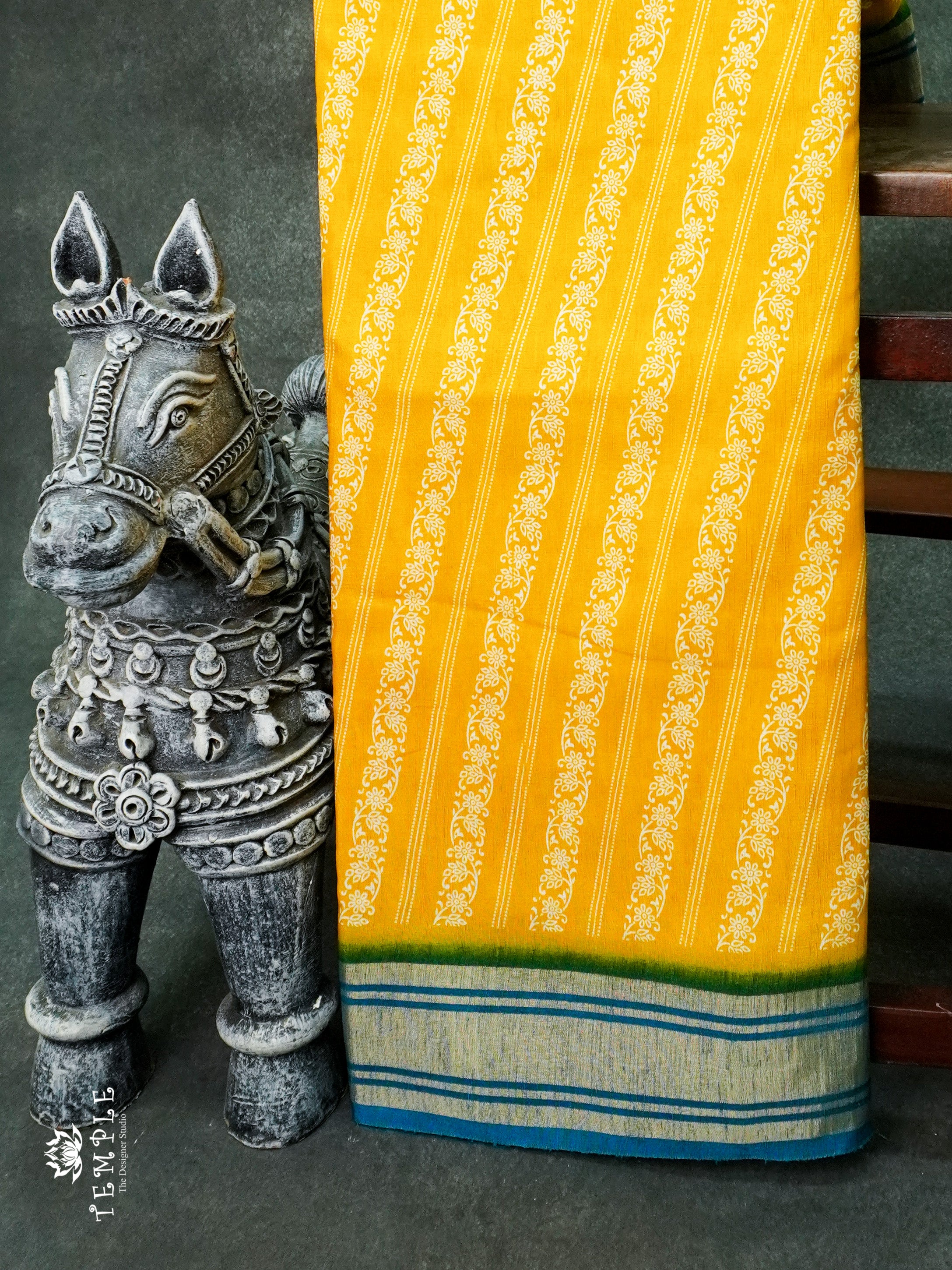 Printed Cotton Saree | TTDS1174