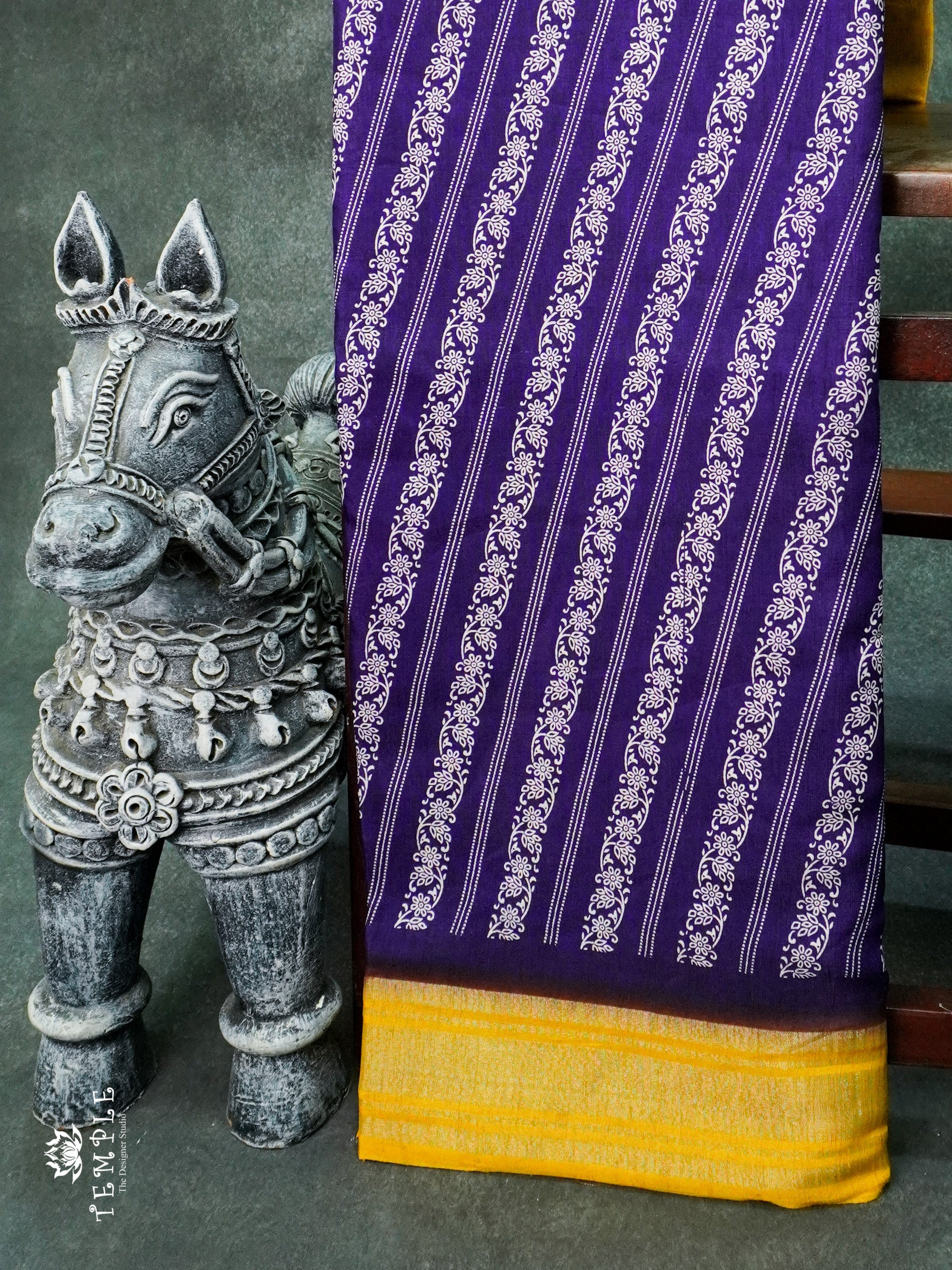 Printed Cotton Saree | TTDS1174