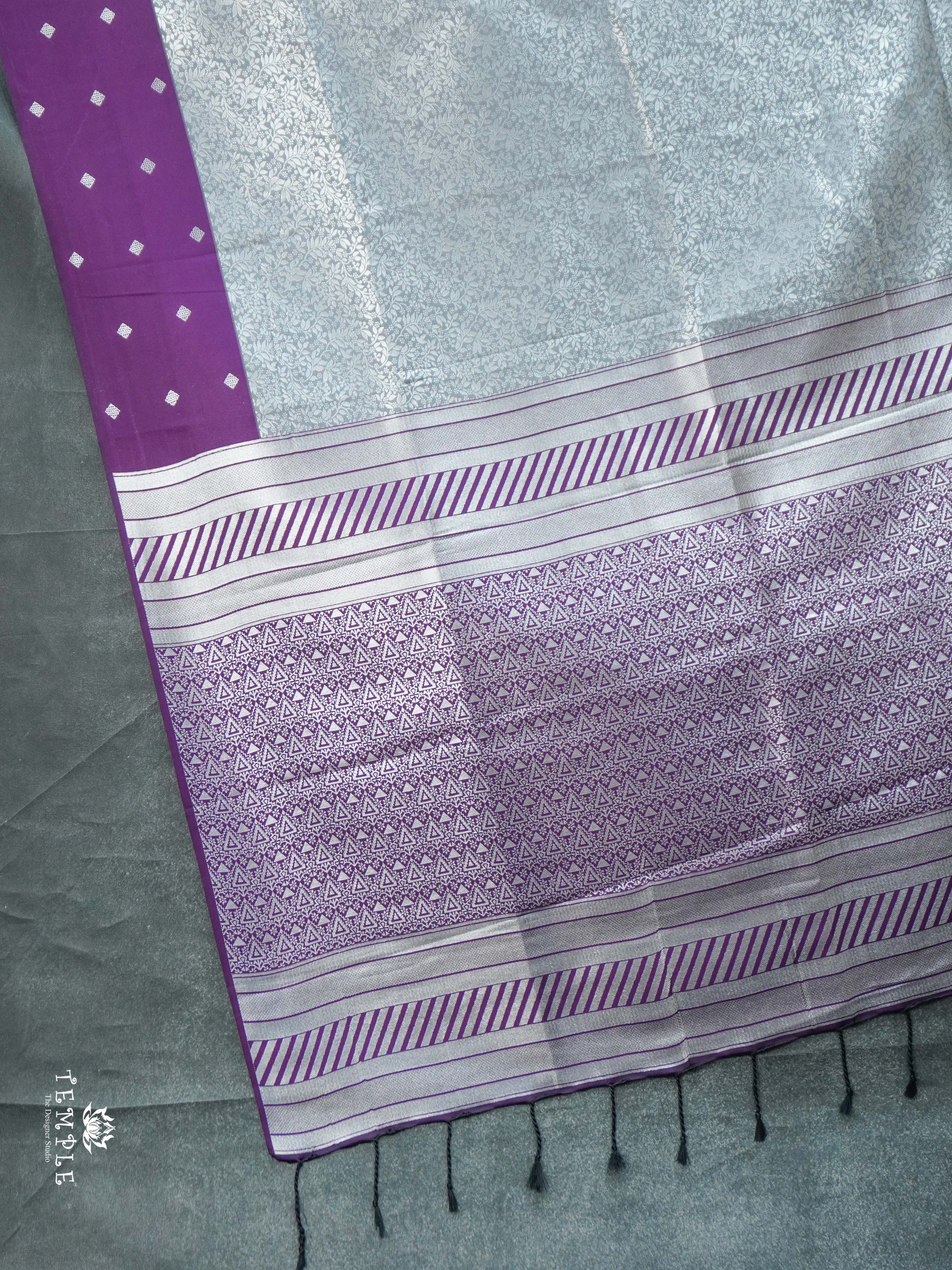 Zari Woven Pattern Semi Kanchi Silk Saree | TTDS2091