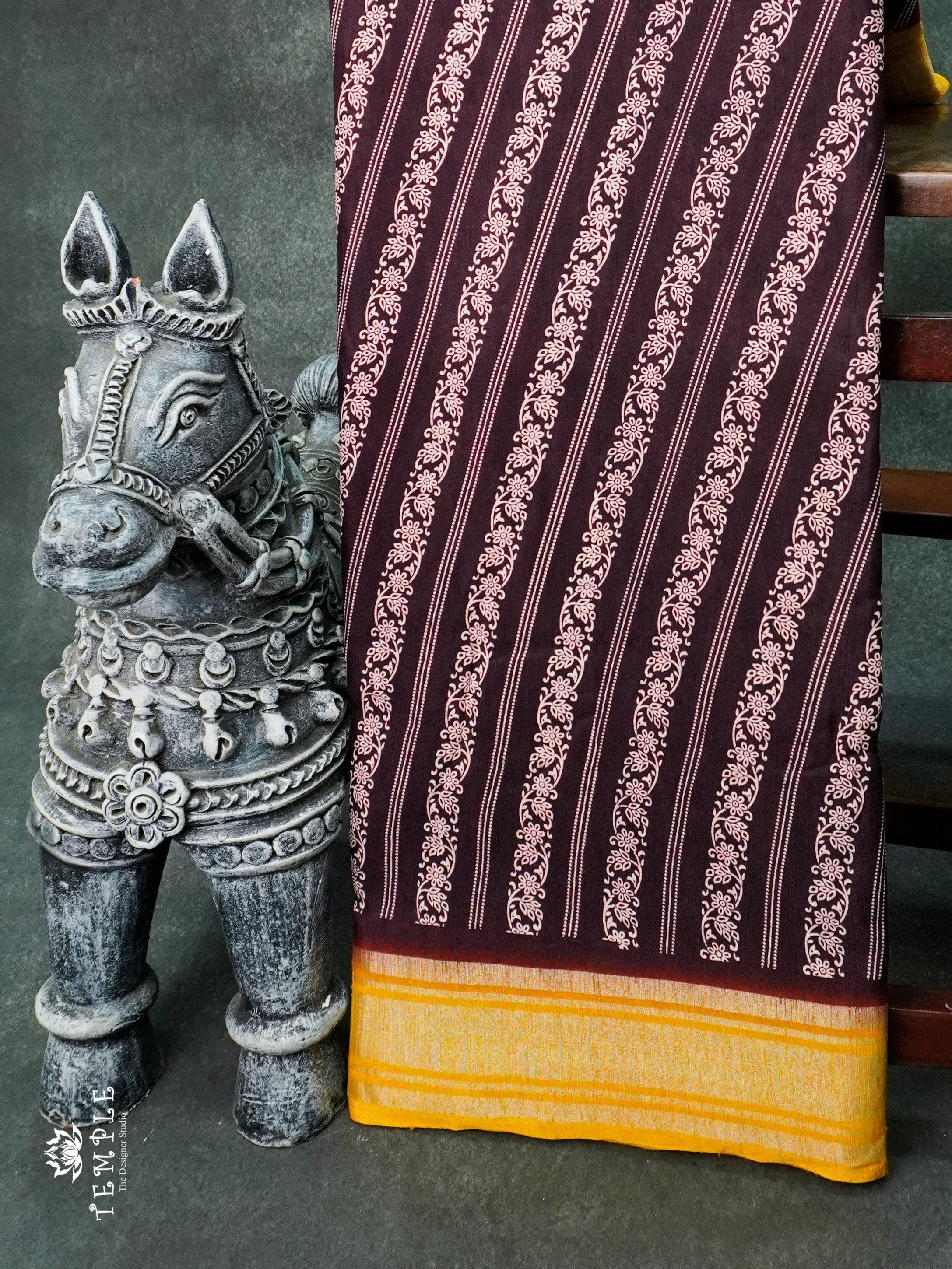 Printed Cotton Saree | TTDS1174