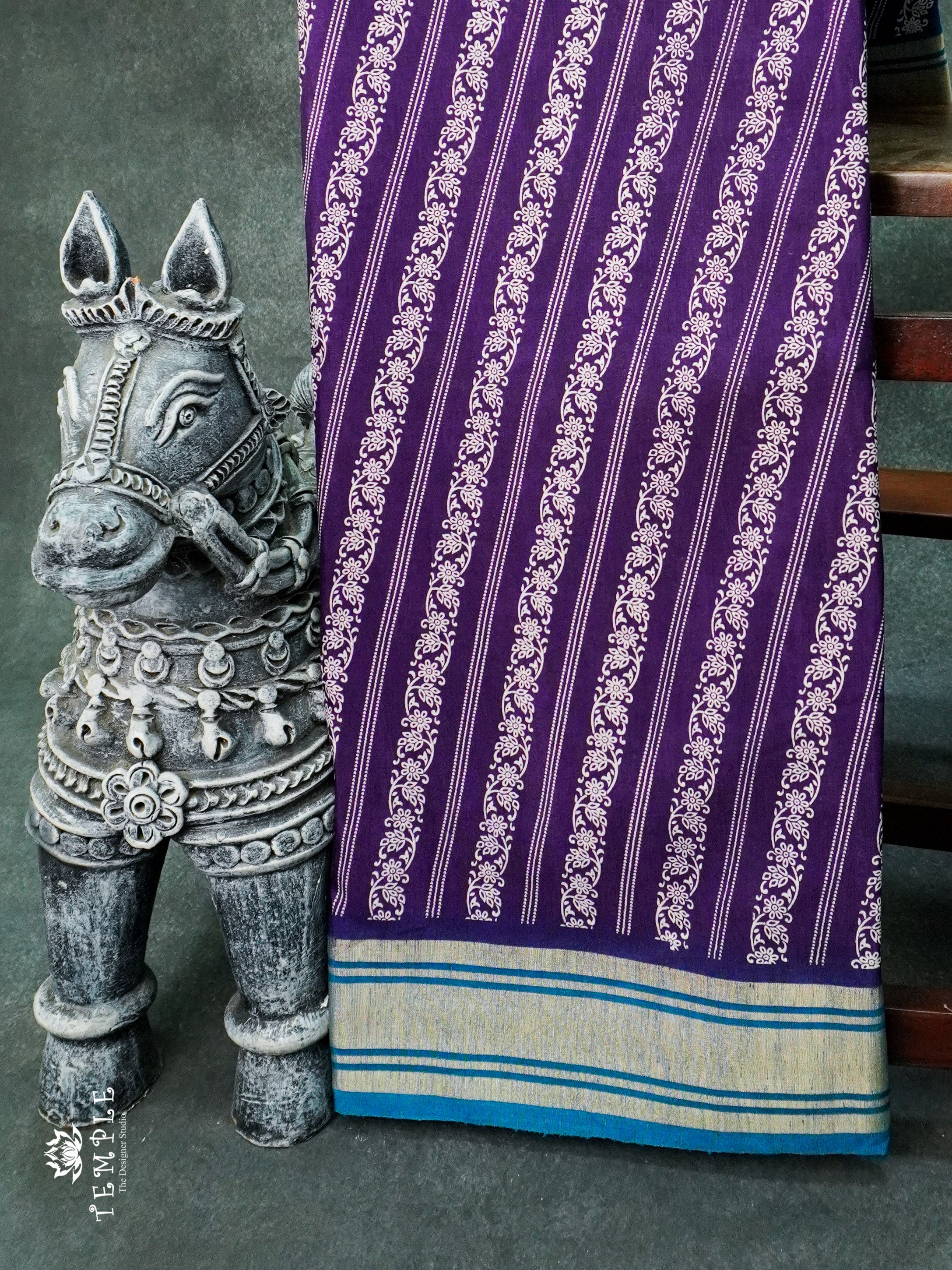 Printed Cotton Saree | TTDS1174