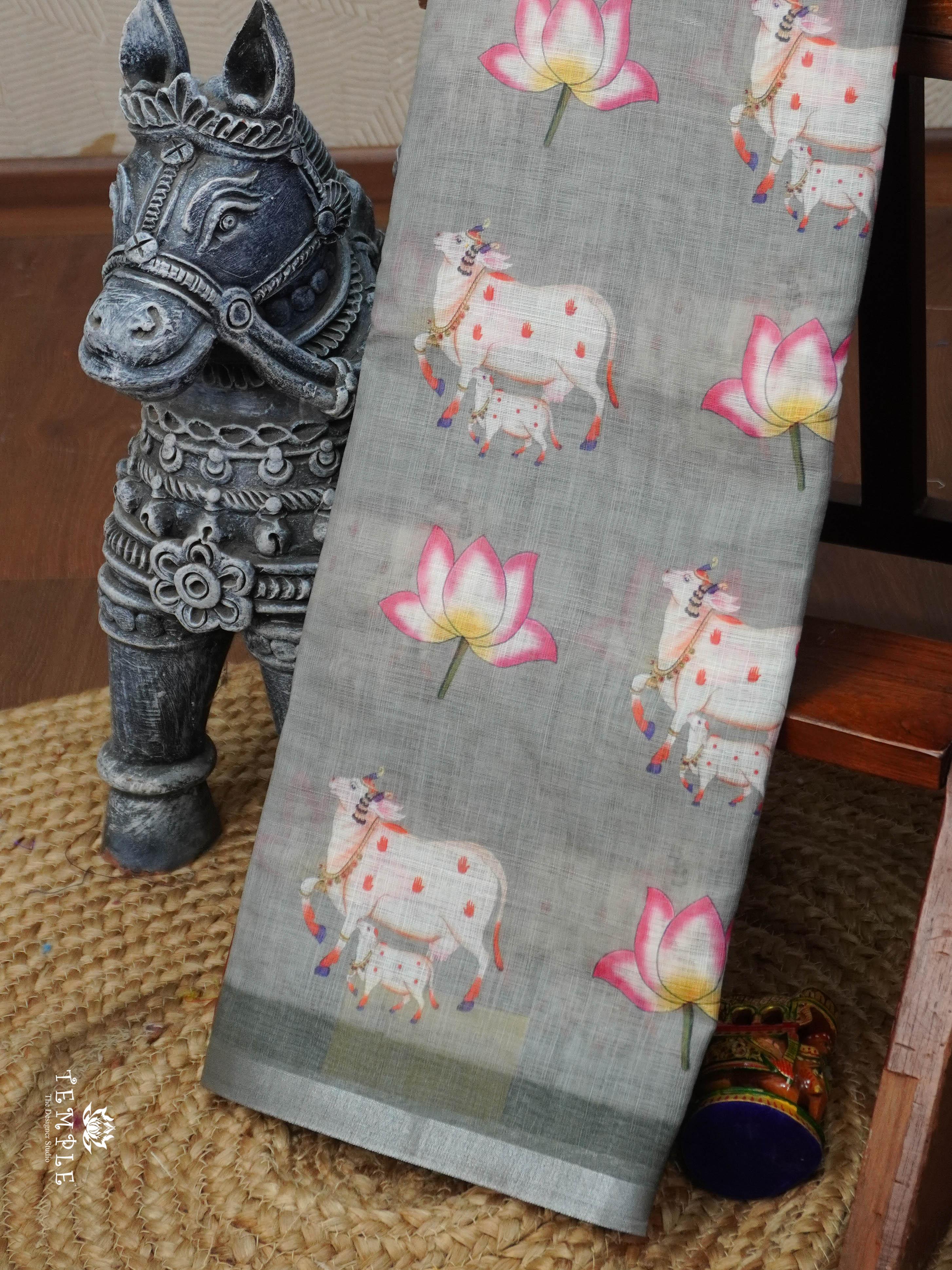 Linen Cotton Saree | TTDS3034