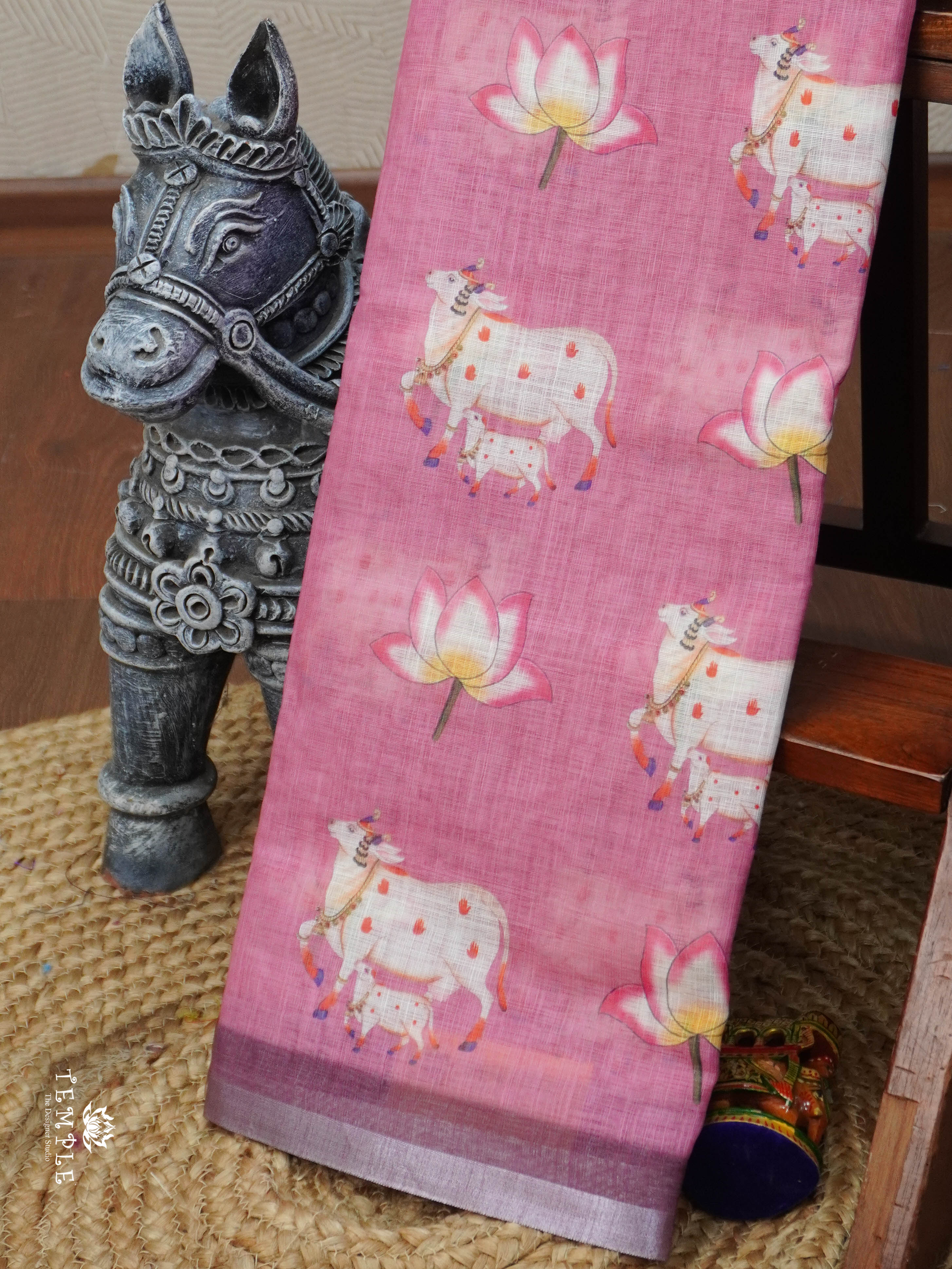 Linen Cotton Saree | TTDS3034