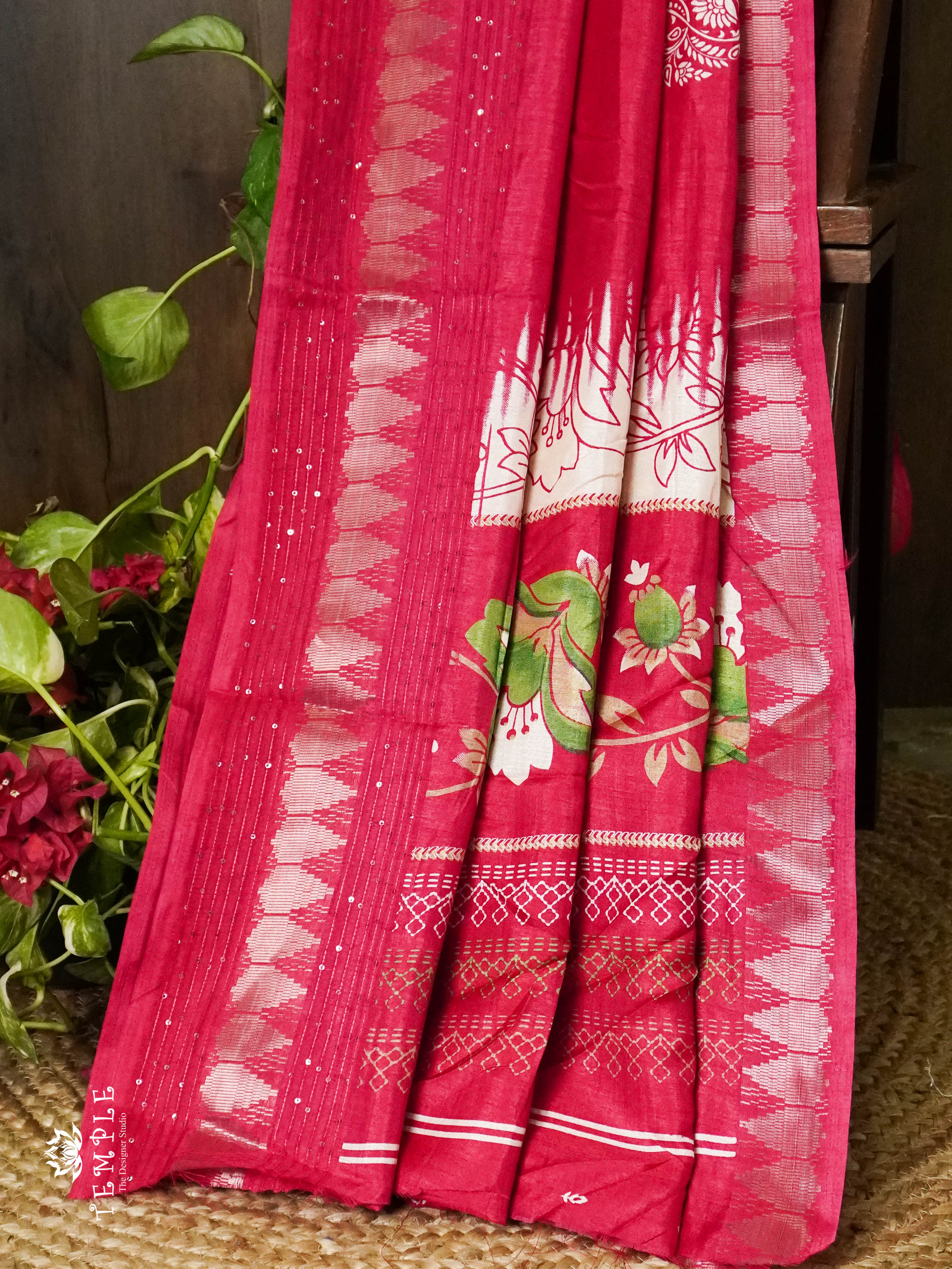 Dola Silk Saree with ( Sequins border  )  | TTDS842 | PRE BOOKING