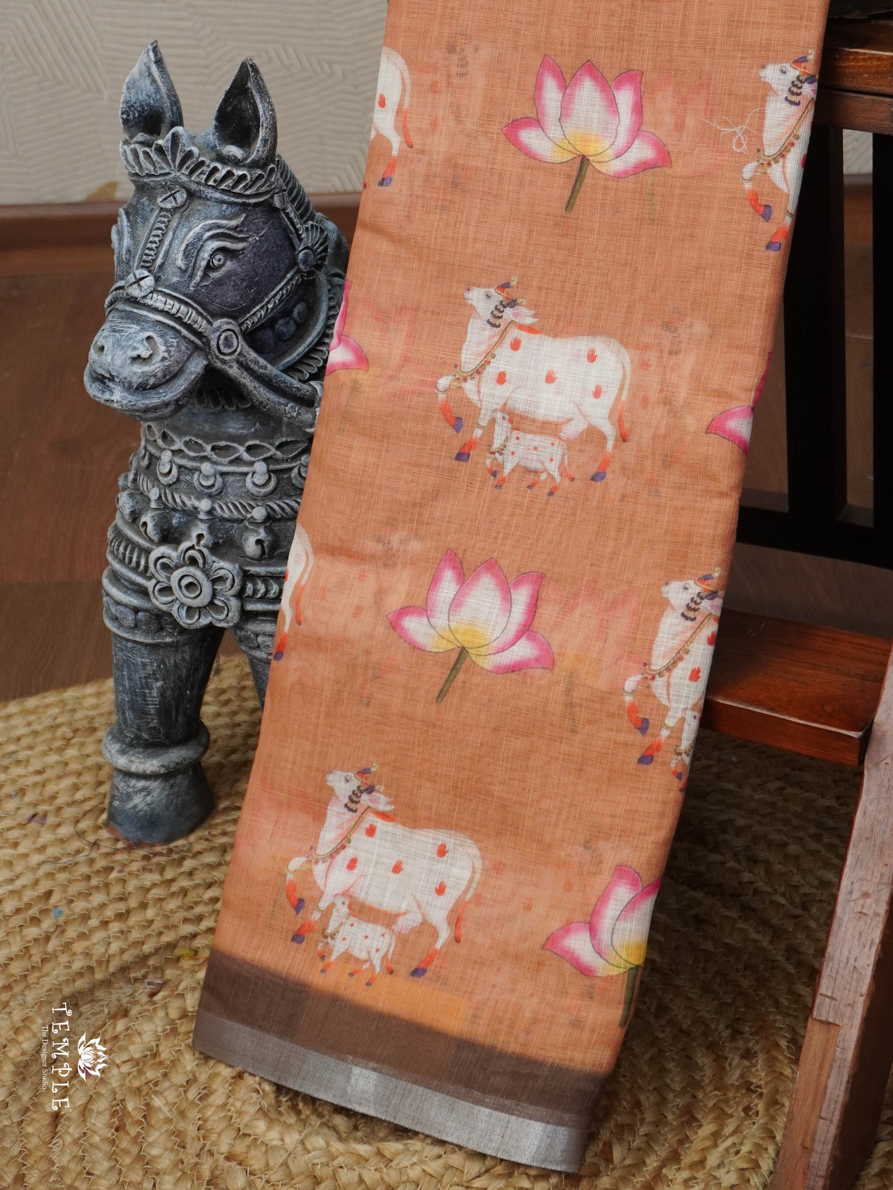 Linen Cotton Saree | TTDS3034