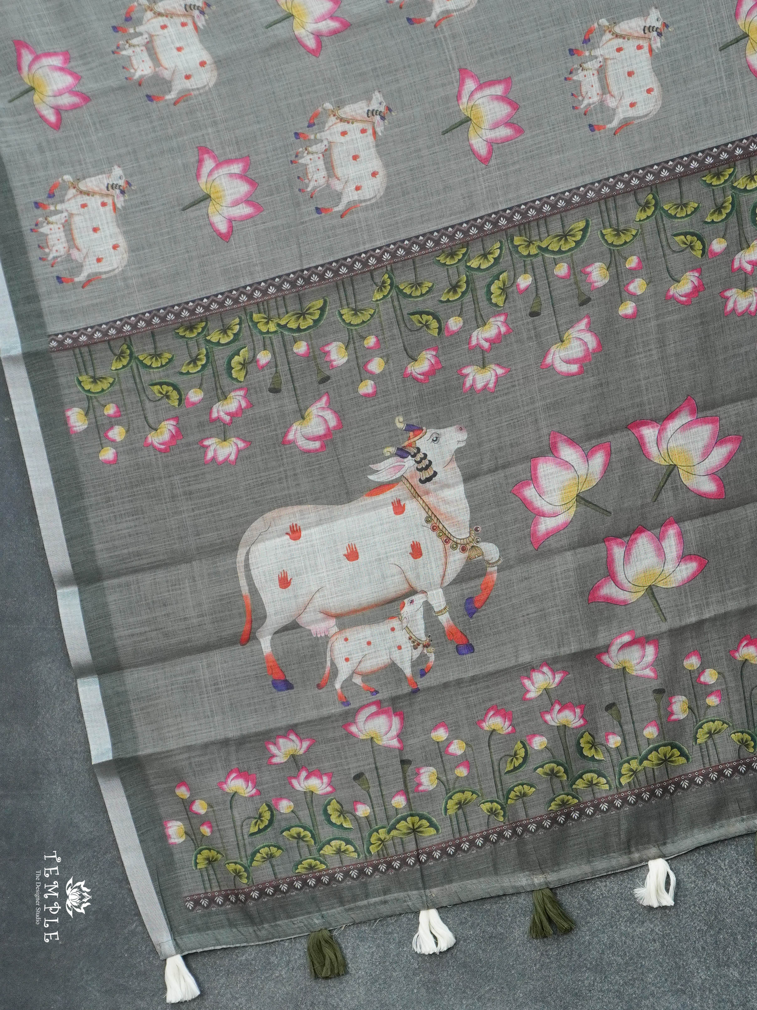 Linen Cotton Saree | TTDS3034