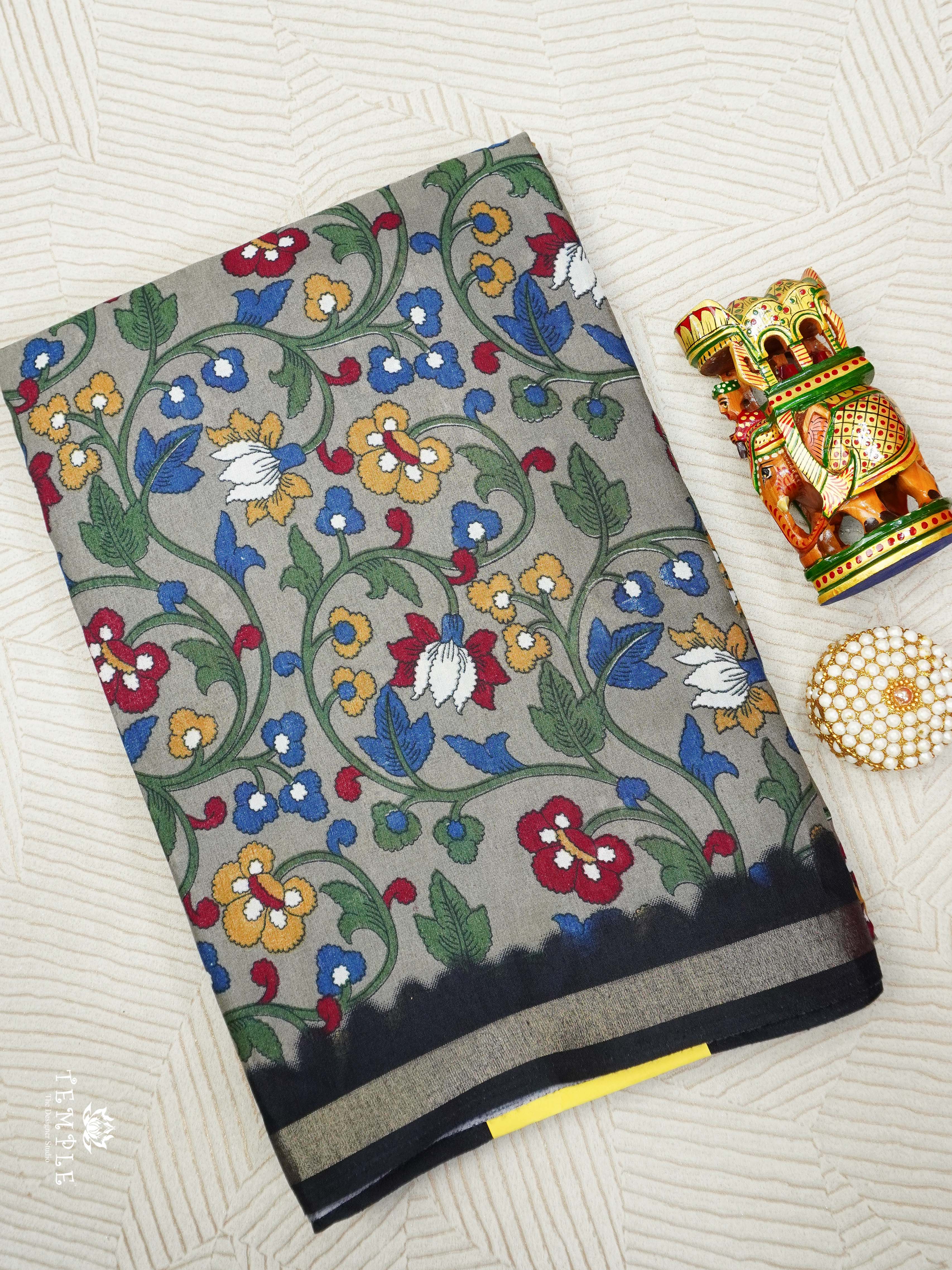 Kalamkari Printed Cotton Saree | TTDS2092