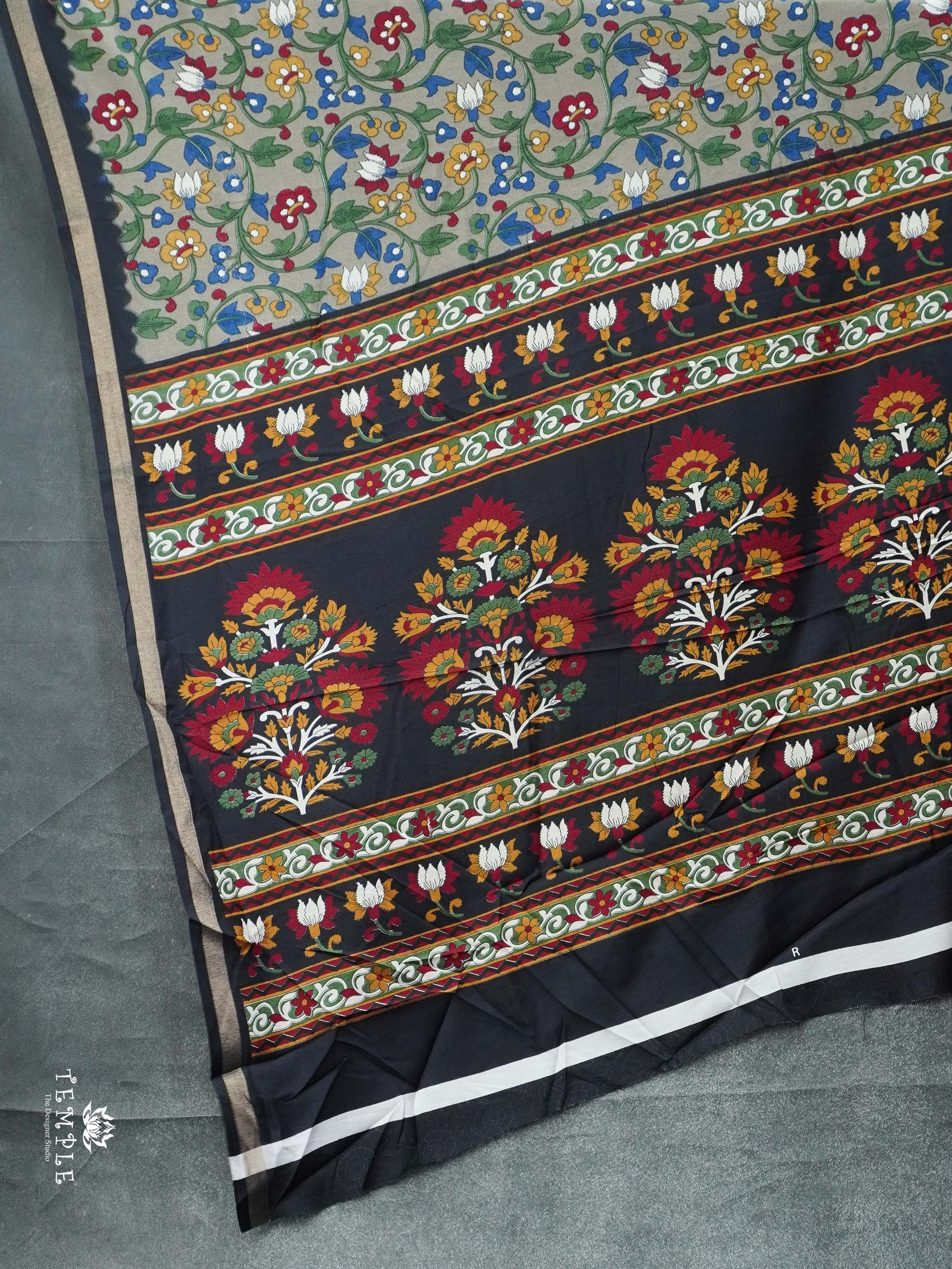Kalamkari Printed Cotton Saree | TTDS2092