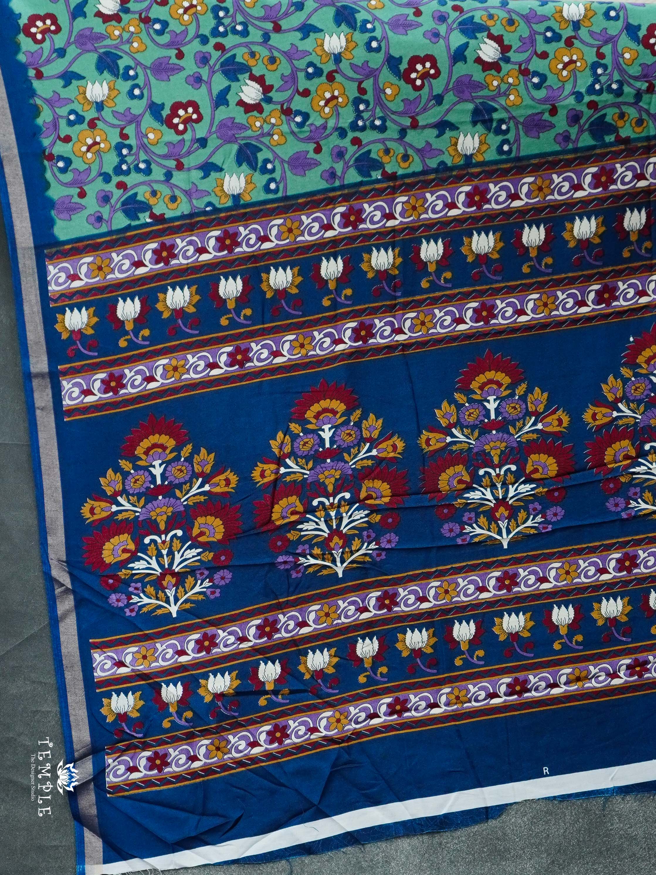 Kalamkari Printed Cotton Saree | TTDS2092