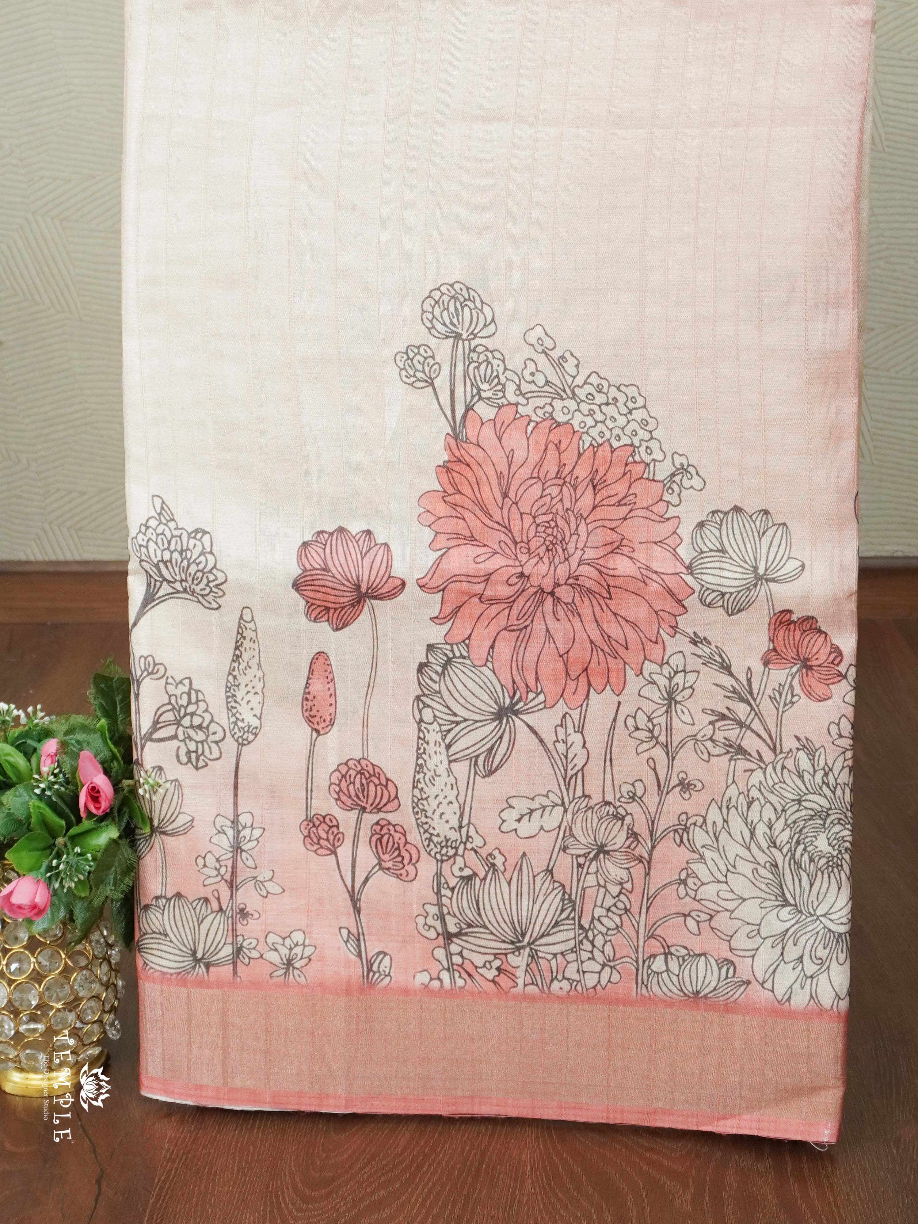 Printed Semi Tussar Saree | TTDS2561