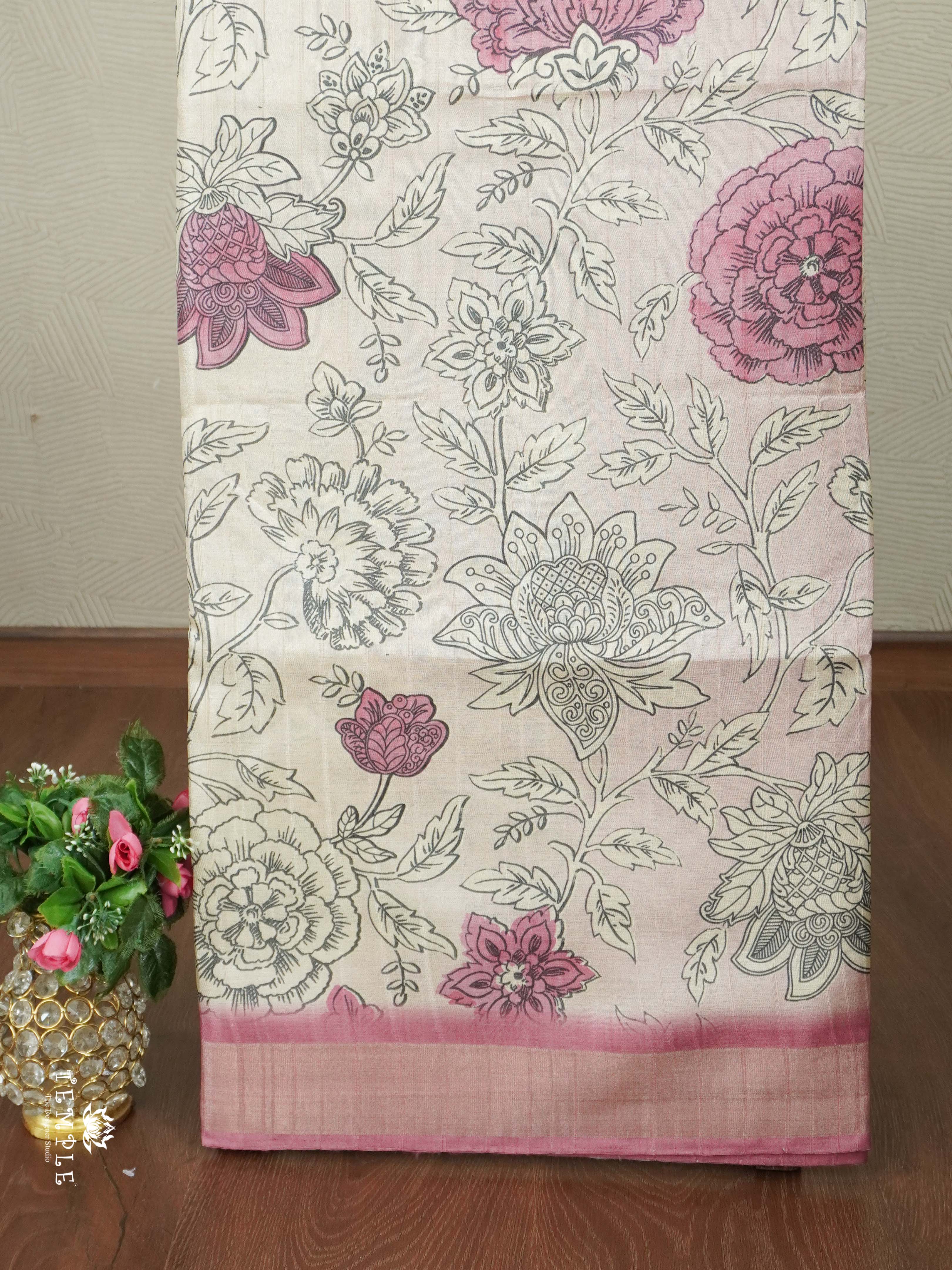 Printed Semi Tussar Saree | TTDS2561