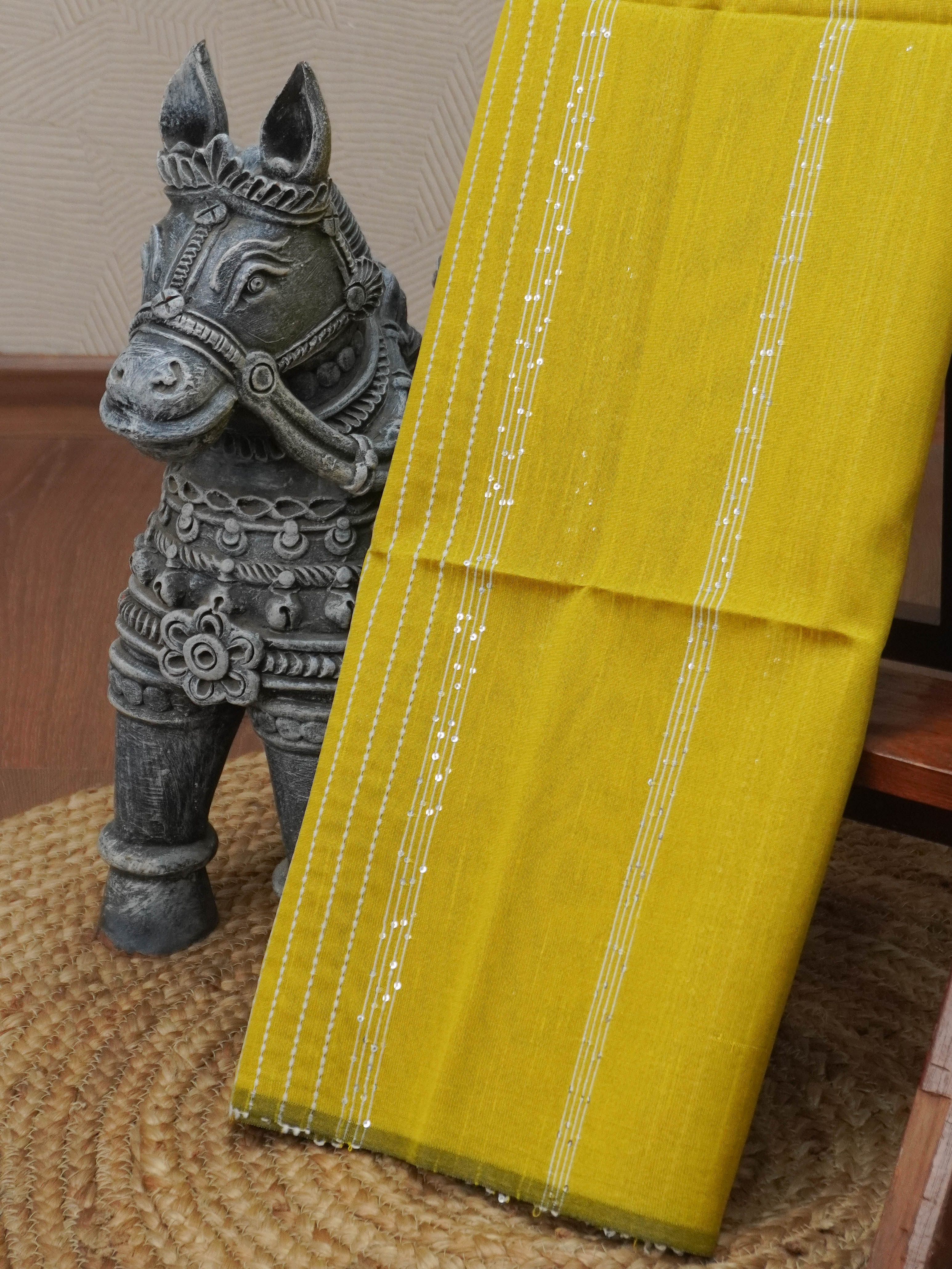 Raw Silk Saree with sequins Work | TTDS2100