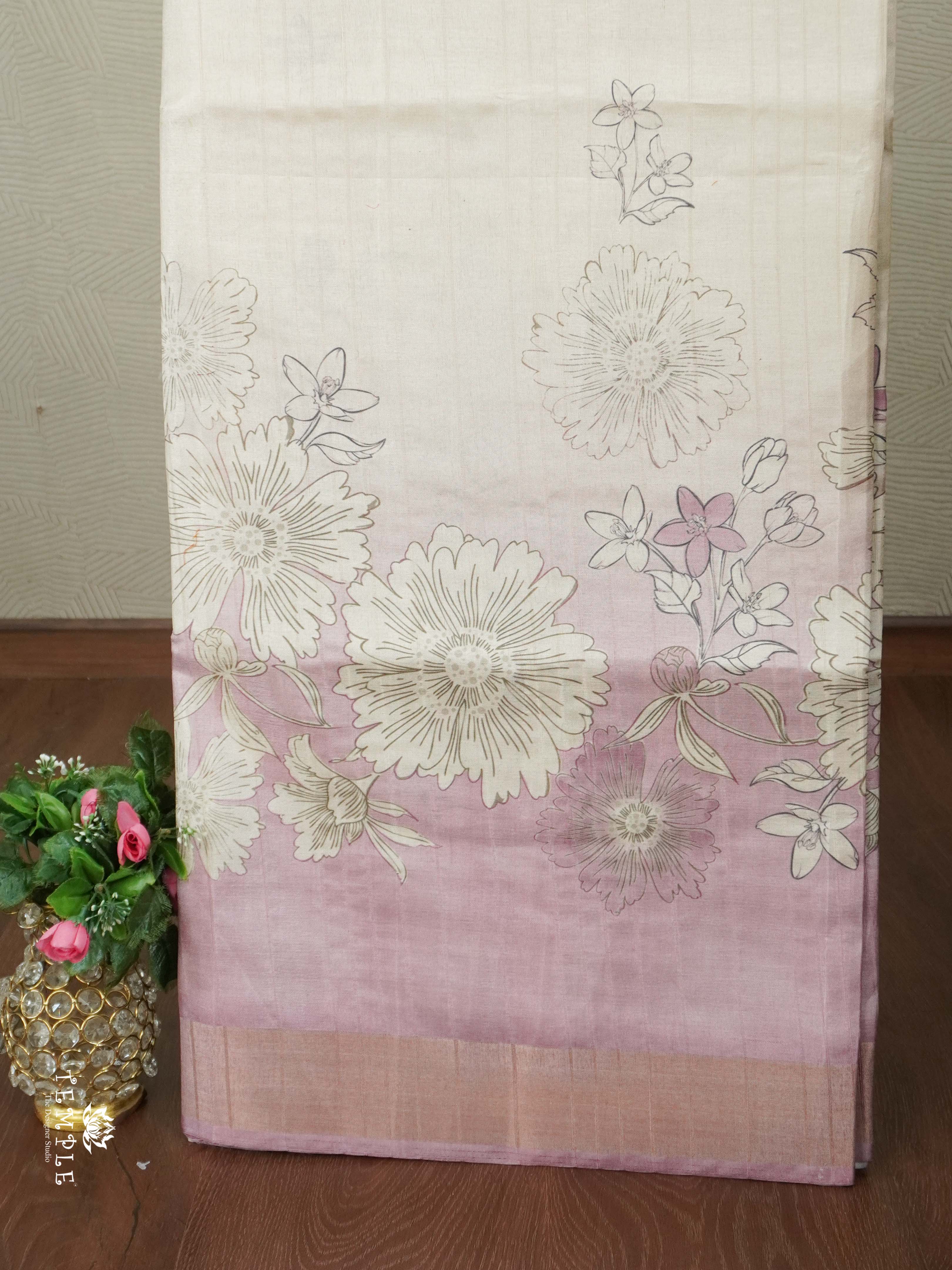 Printed Semi Tussar Saree | TTDS2561