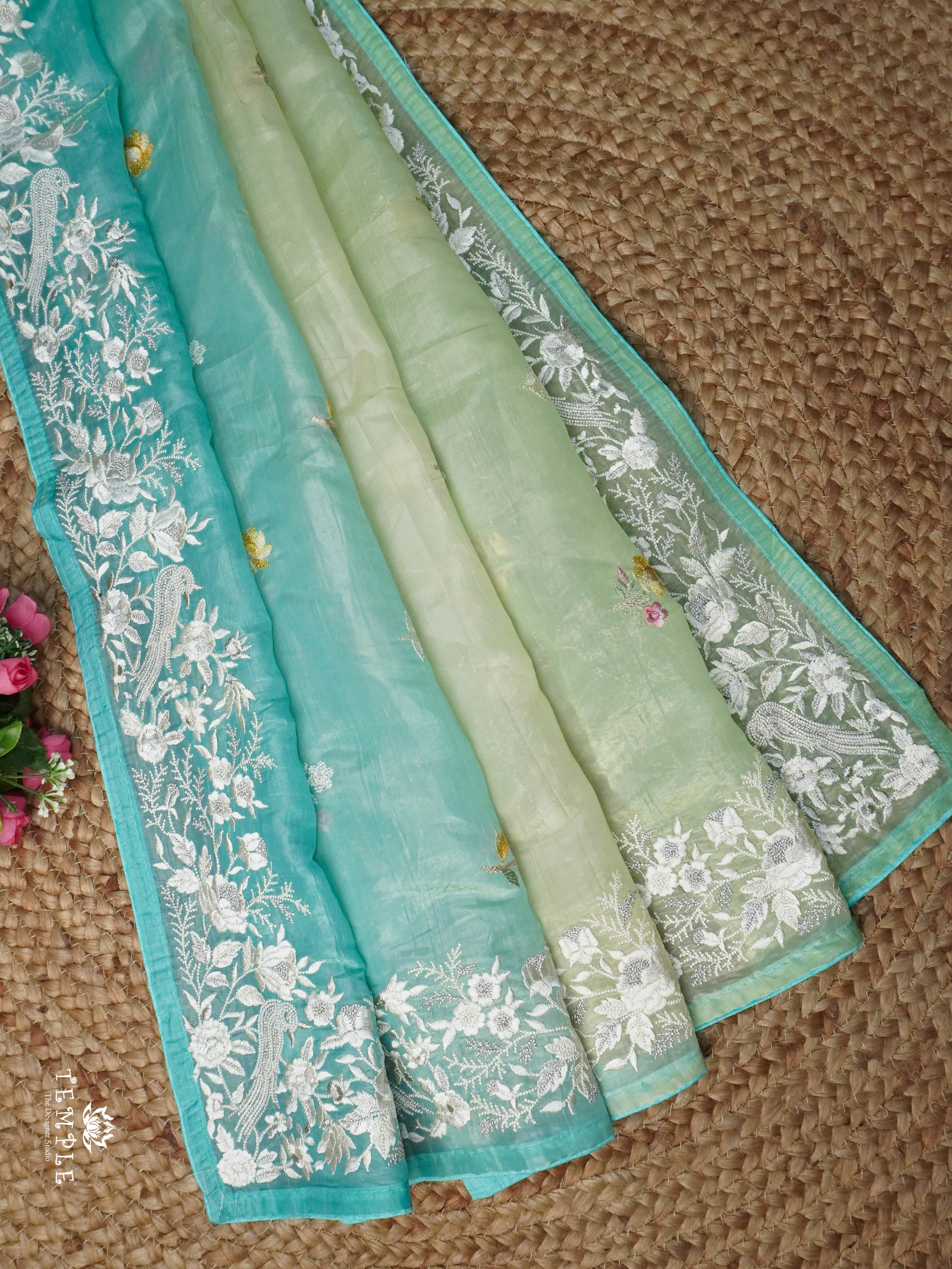 Cocktail Saree With Embroidery Work | TTDS1582 | Pongal Fest