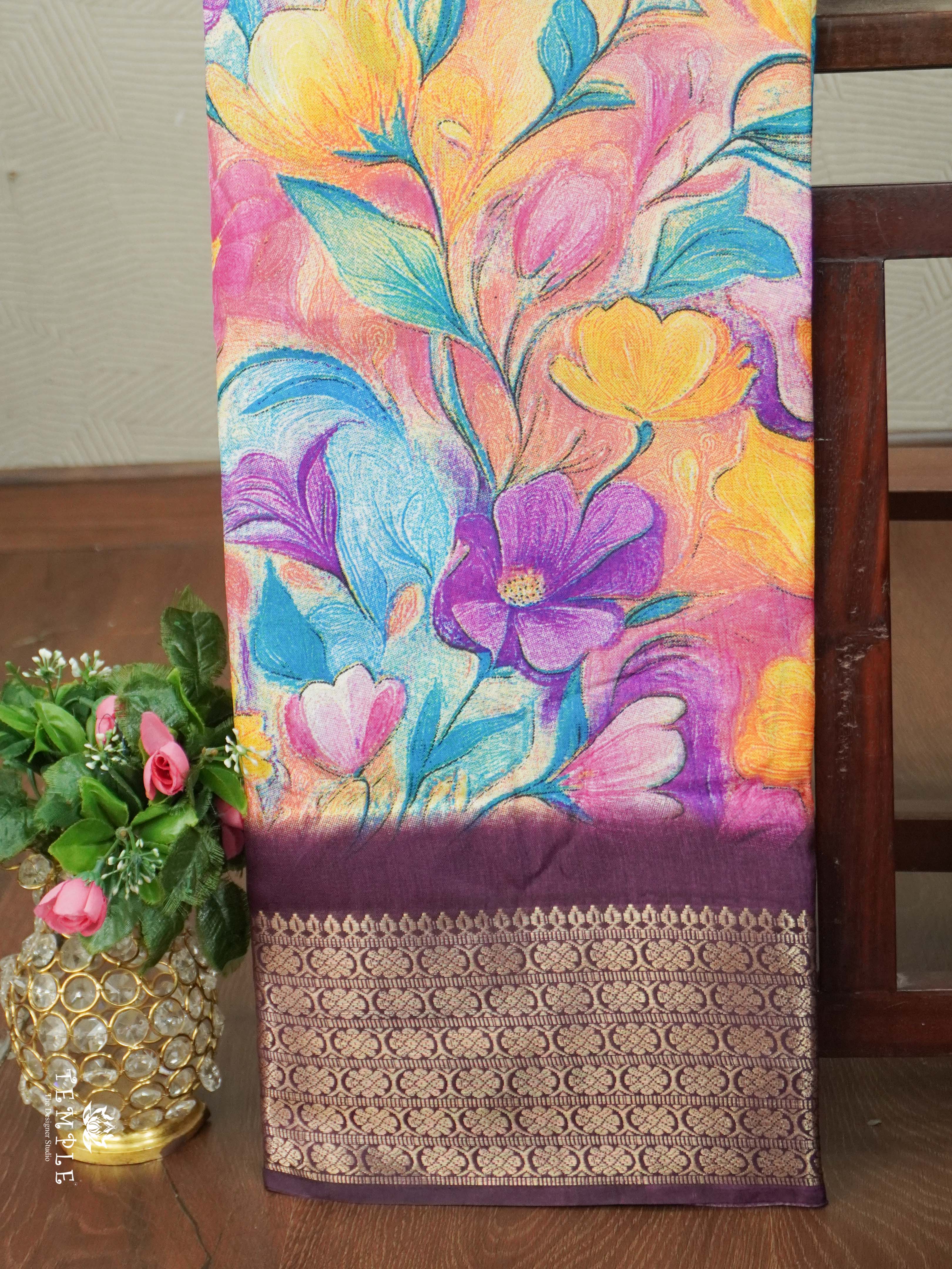 Floral Printed Binny Saree | TTDS2573
