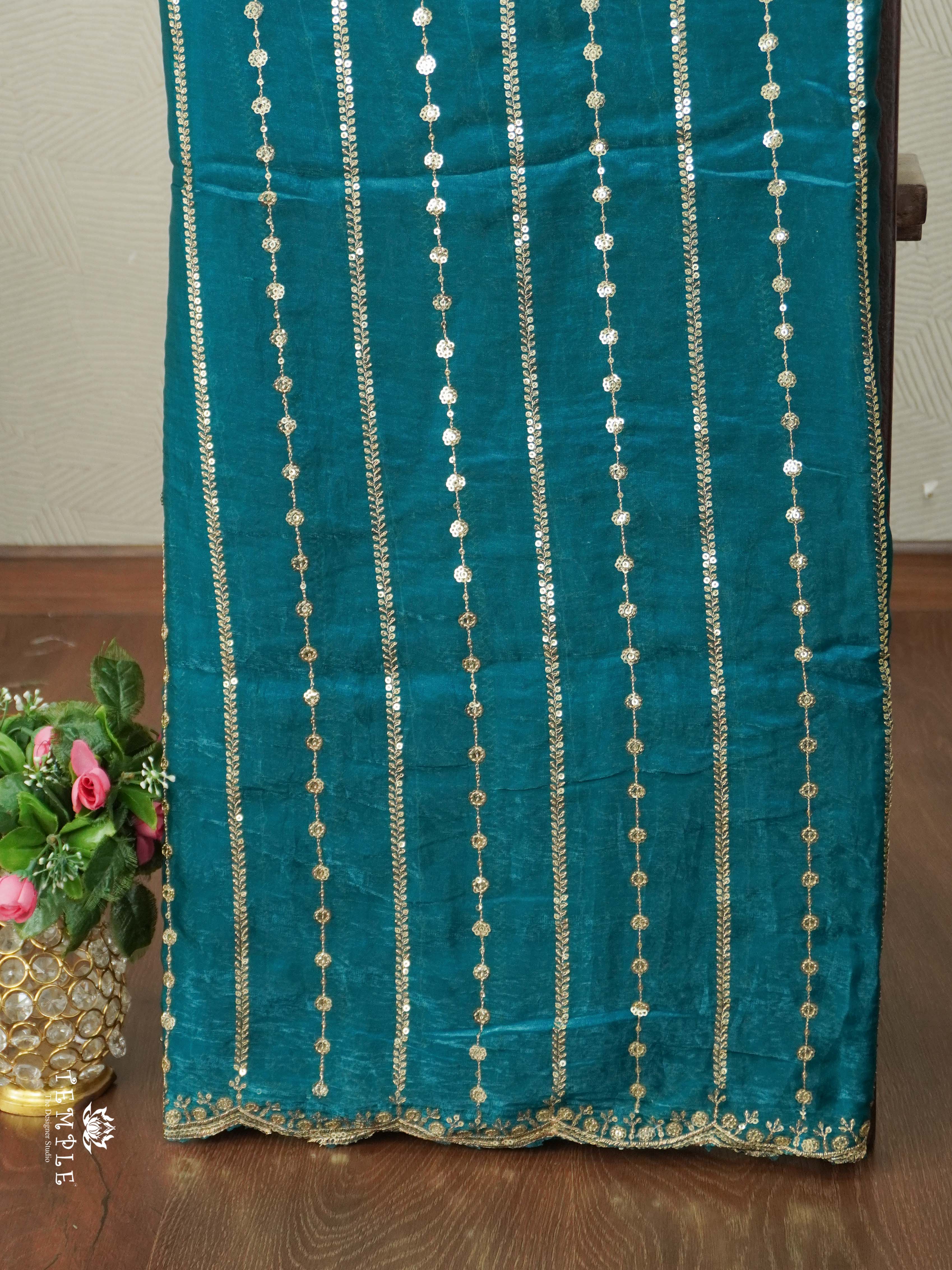 Designer Saree With Zari Embroidery Work | TTDS2562