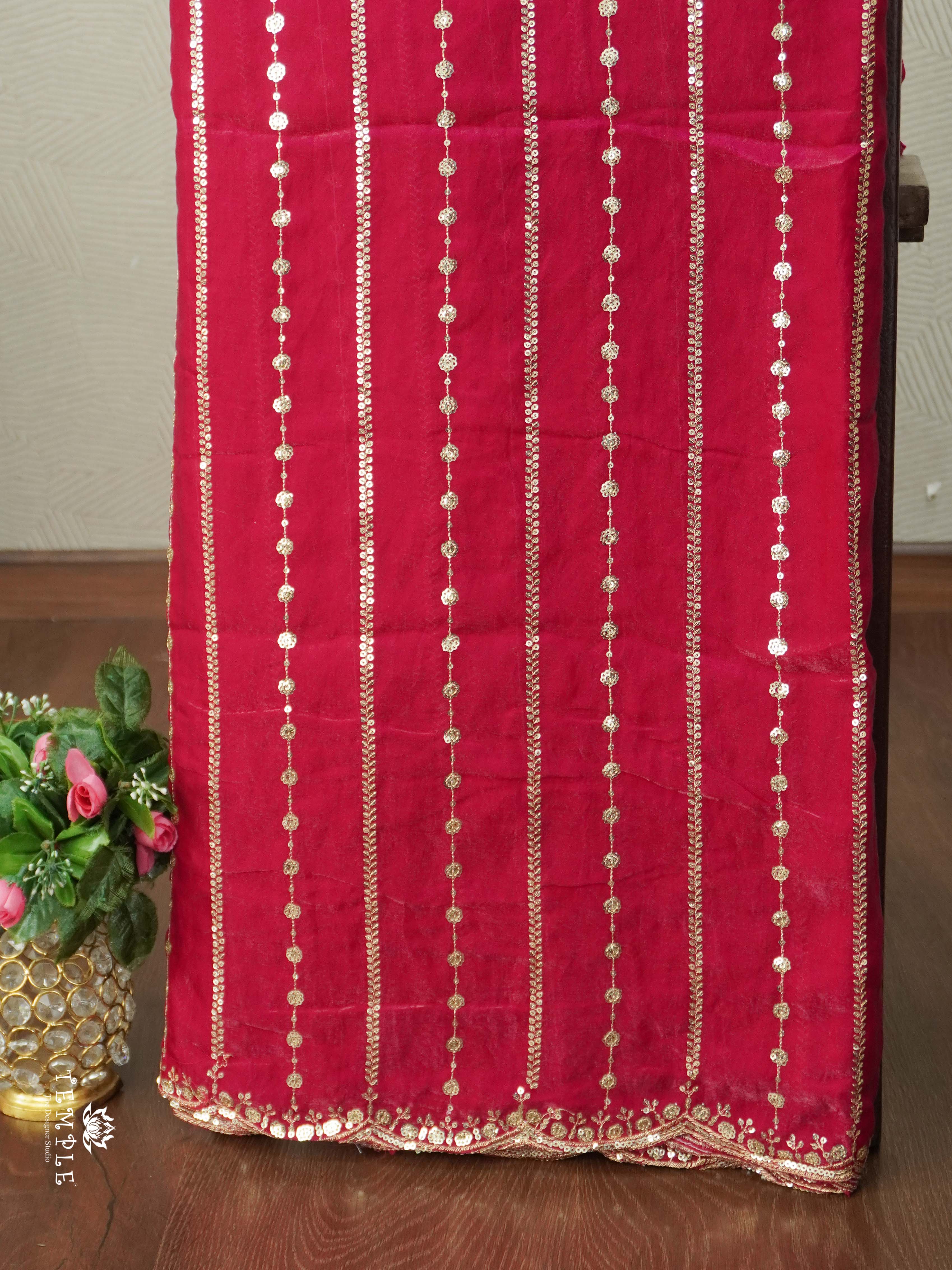 Designer Saree With Zari Embroidery Work | TTDS2562