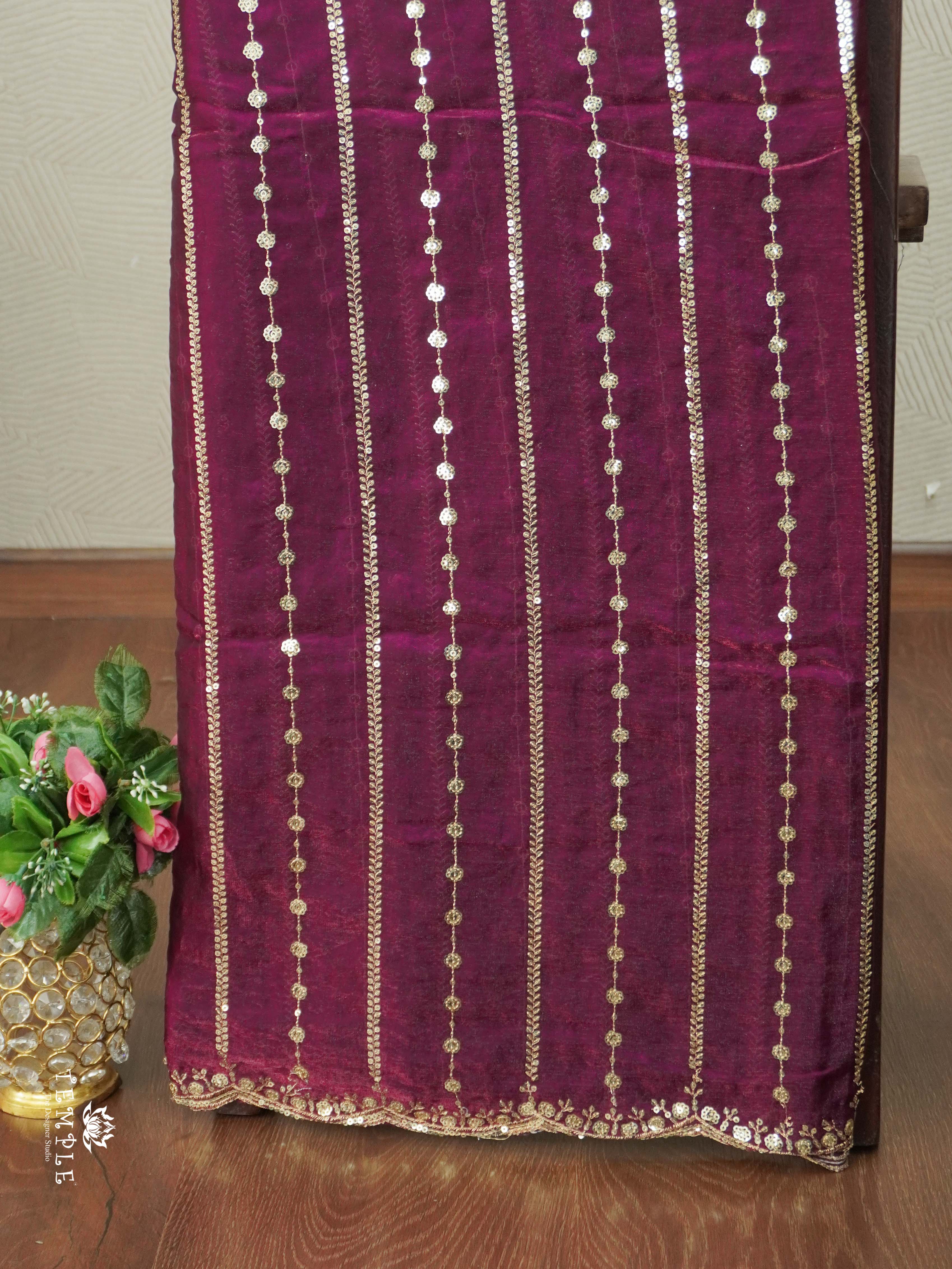 Designer Saree With Zari Embroidery Work | TTDS2562