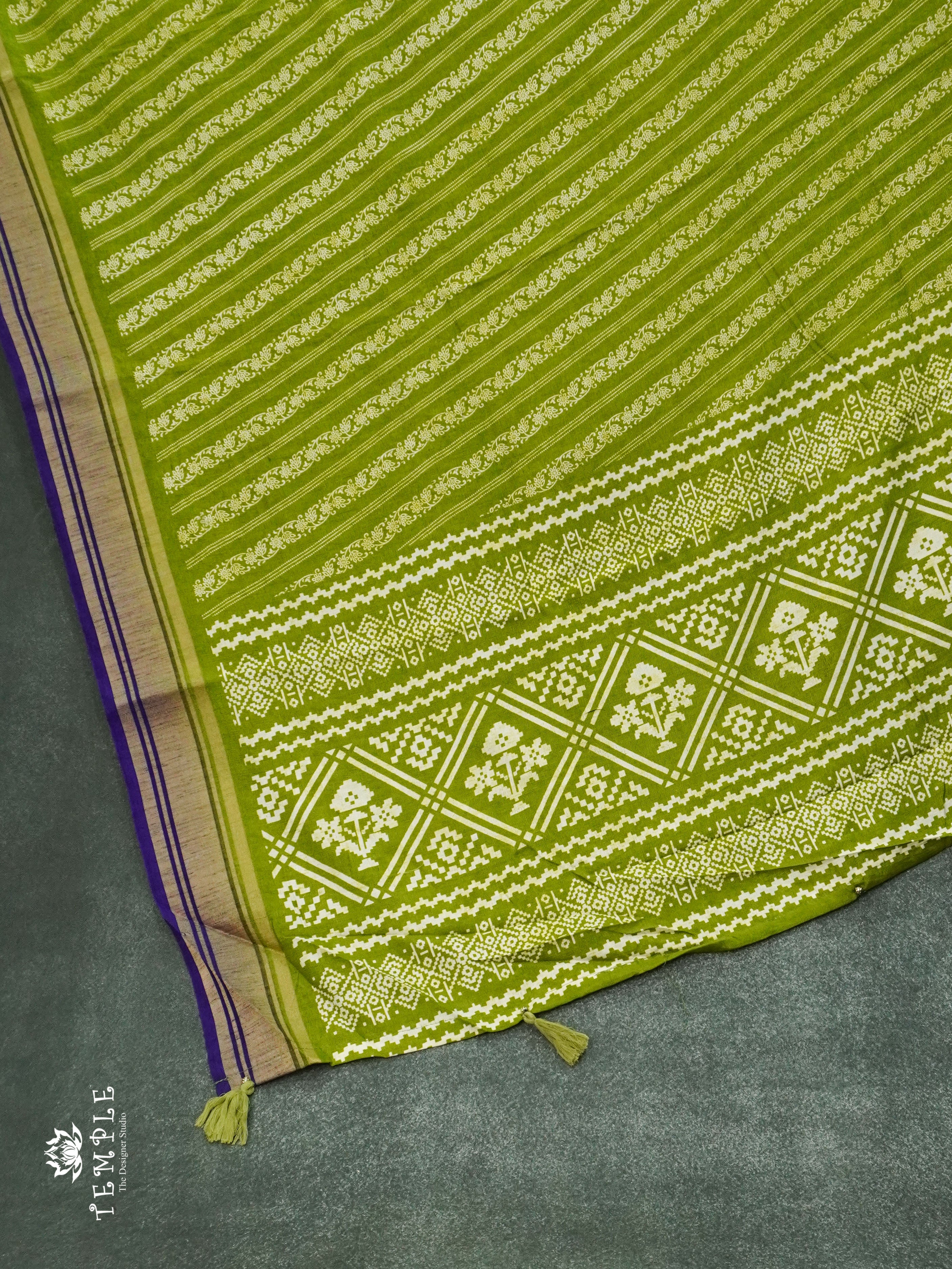 Printed Cotton Saree | TTDS1174