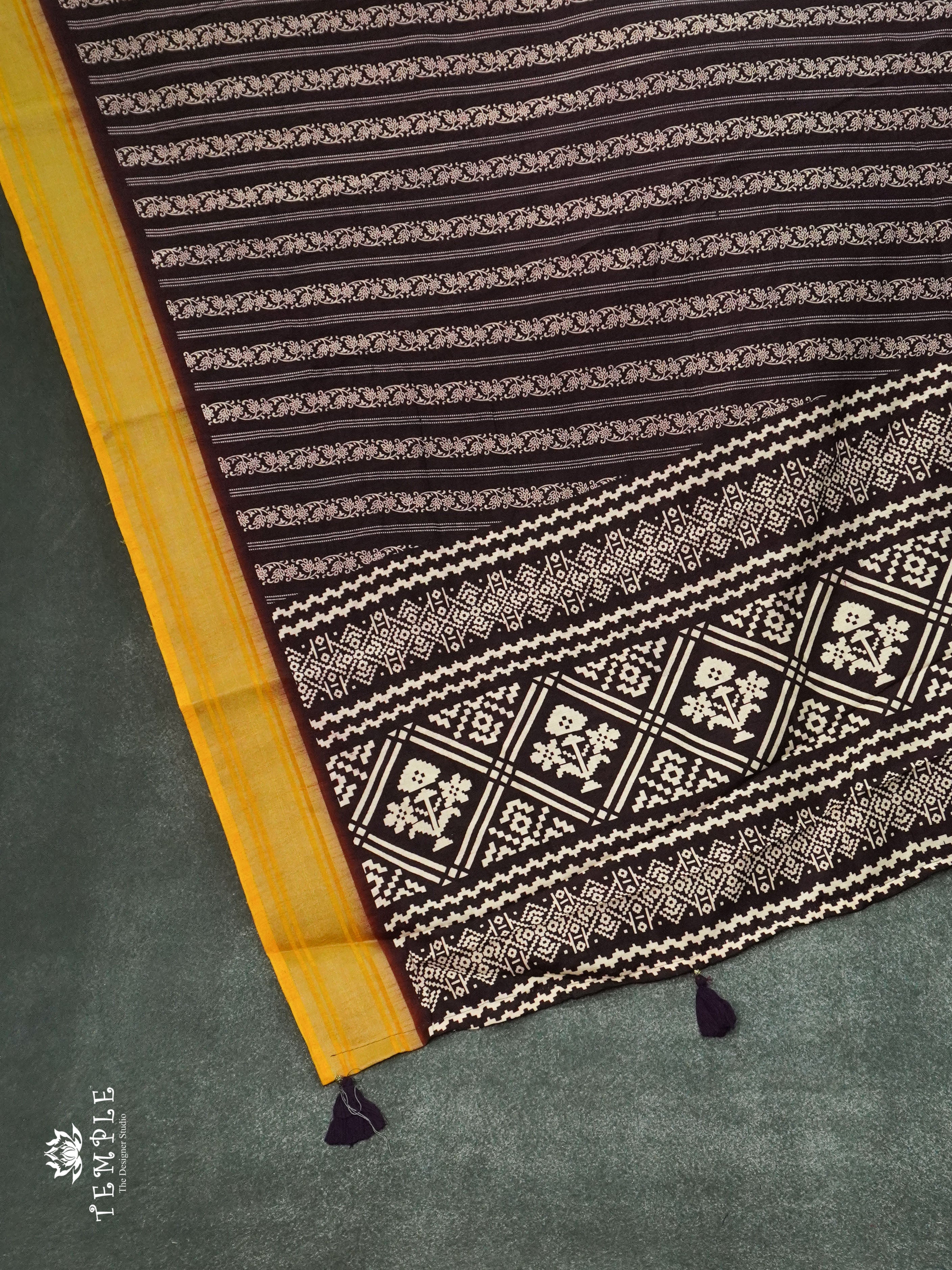 Printed Cotton Saree | TTDS1174