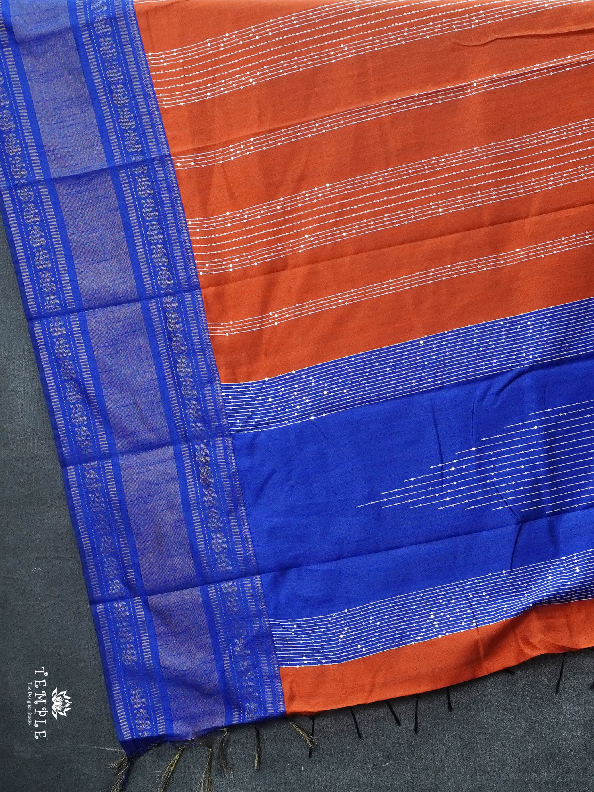 Raw Silk Saree With Sequins Work | TTDS3035