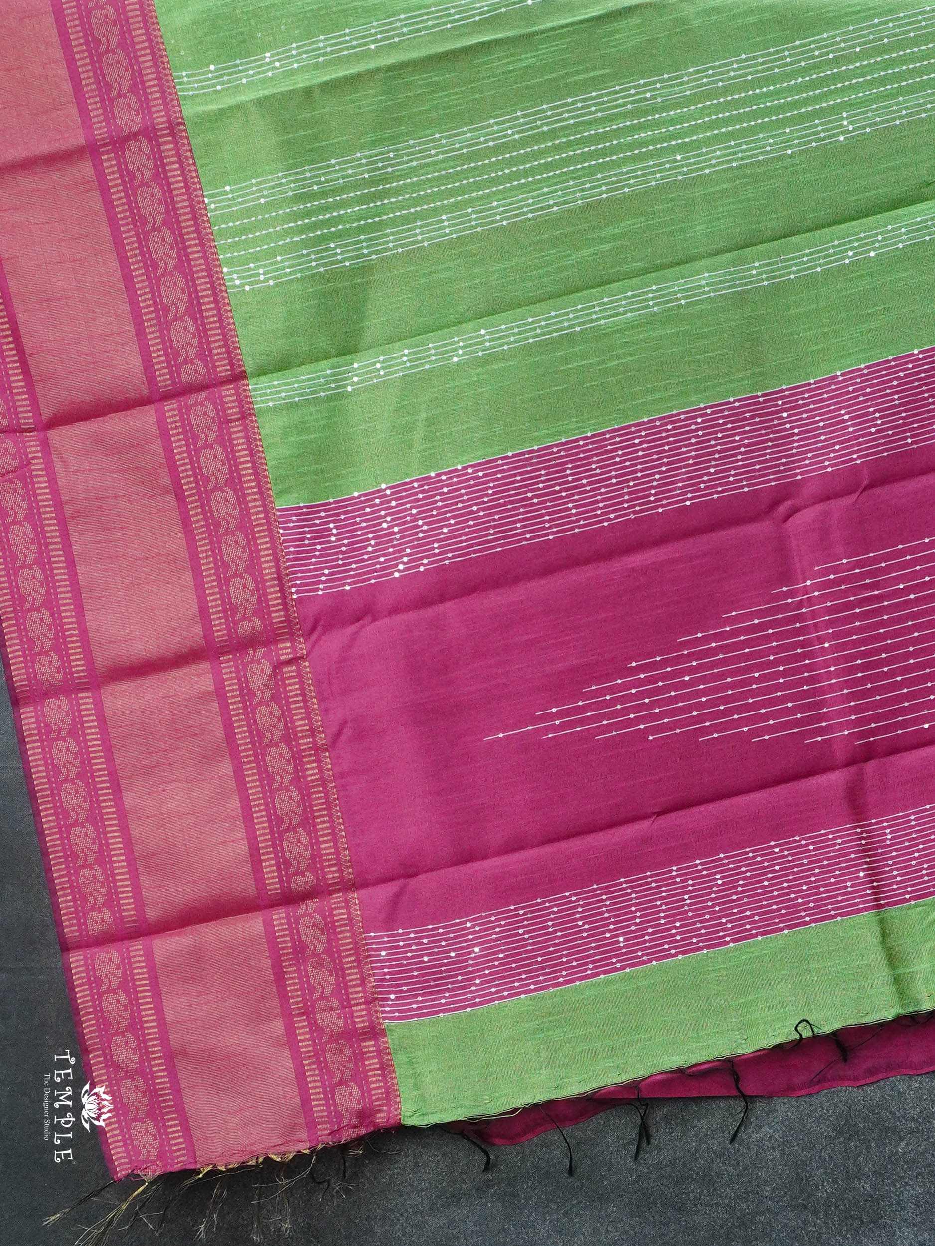 Raw Silk Saree With Sequins Work | TTDS3035