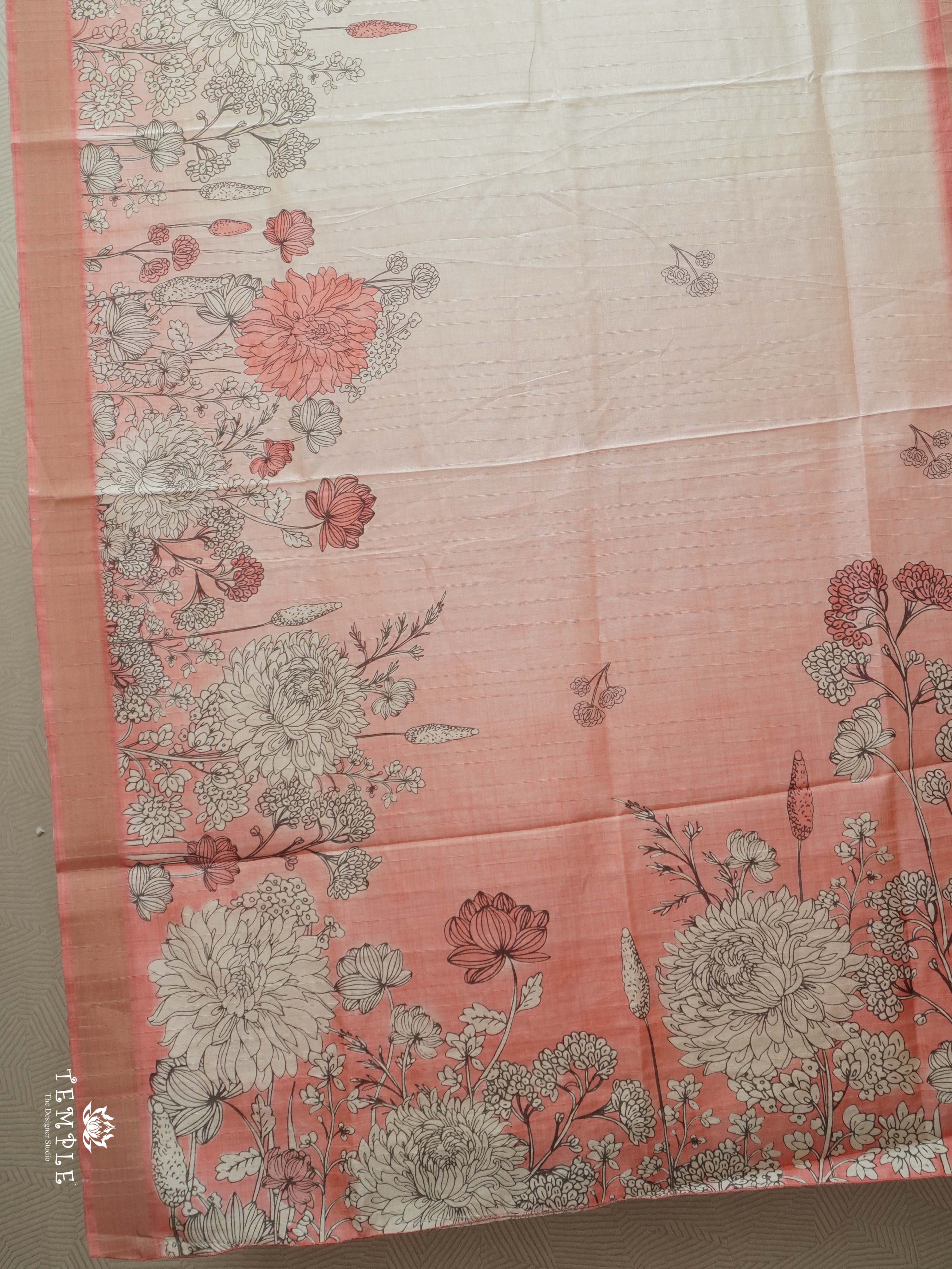 Printed Semi Tussar Saree | TTDS2561