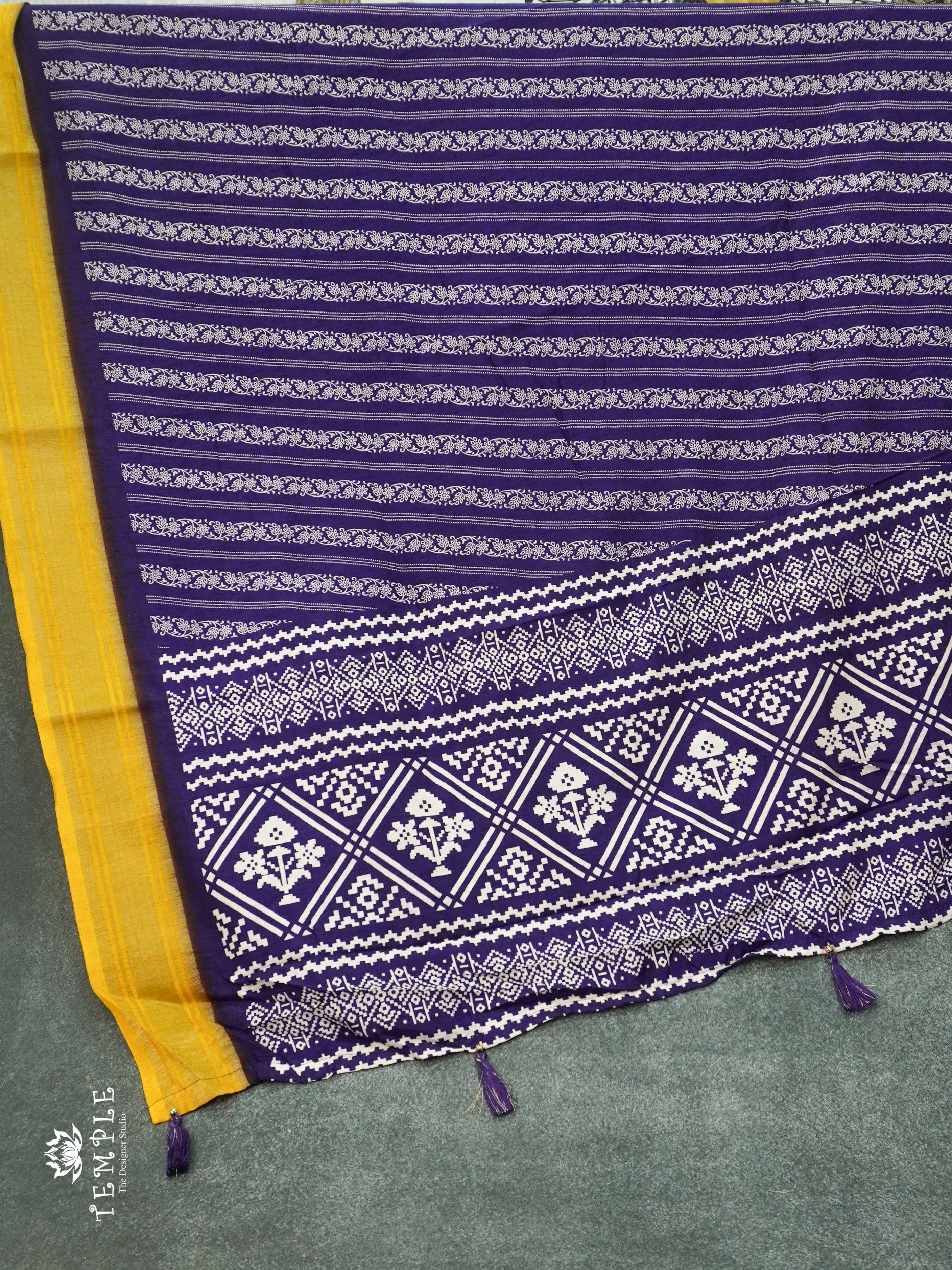 Printed Cotton Saree | TTDS1174