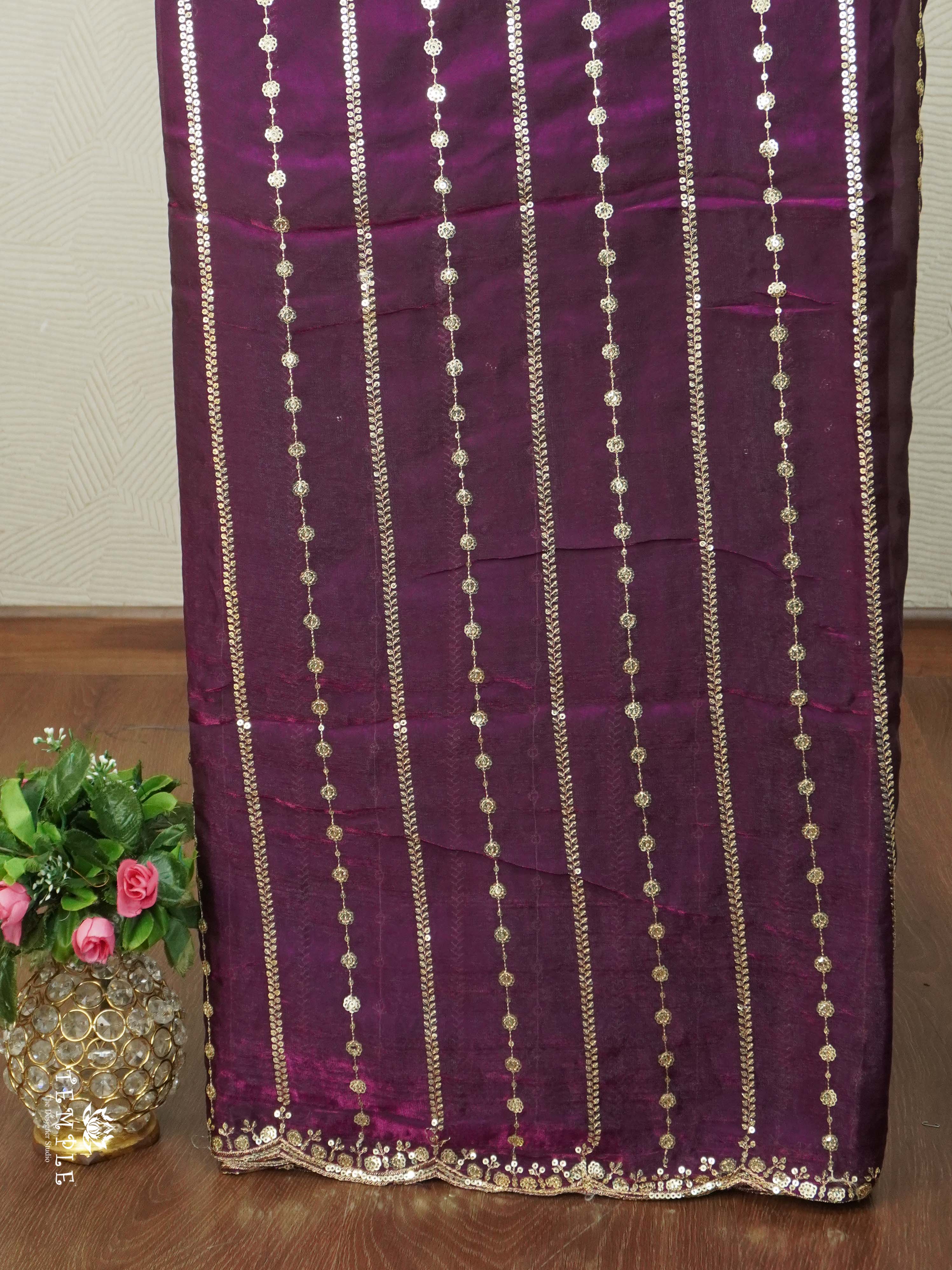 Designer Saree With Zari Embroidery Work | TTDS2562