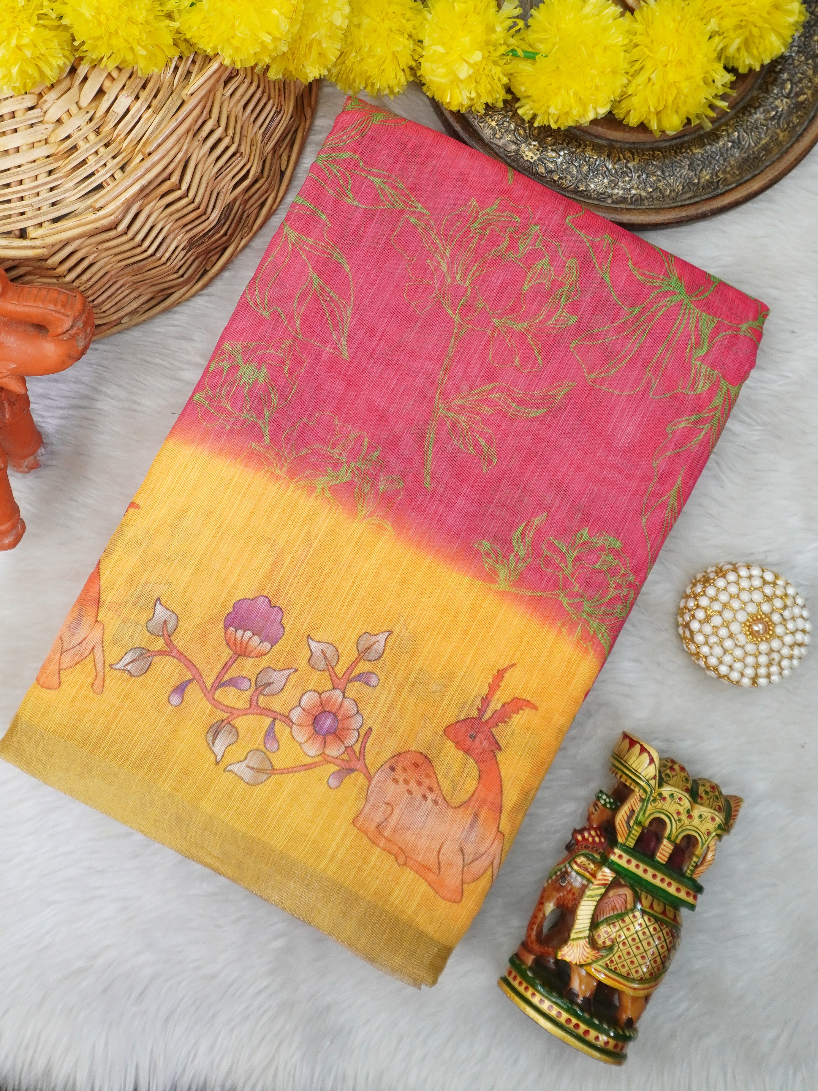 Chanderi Cotton Saree | TTDS3037
