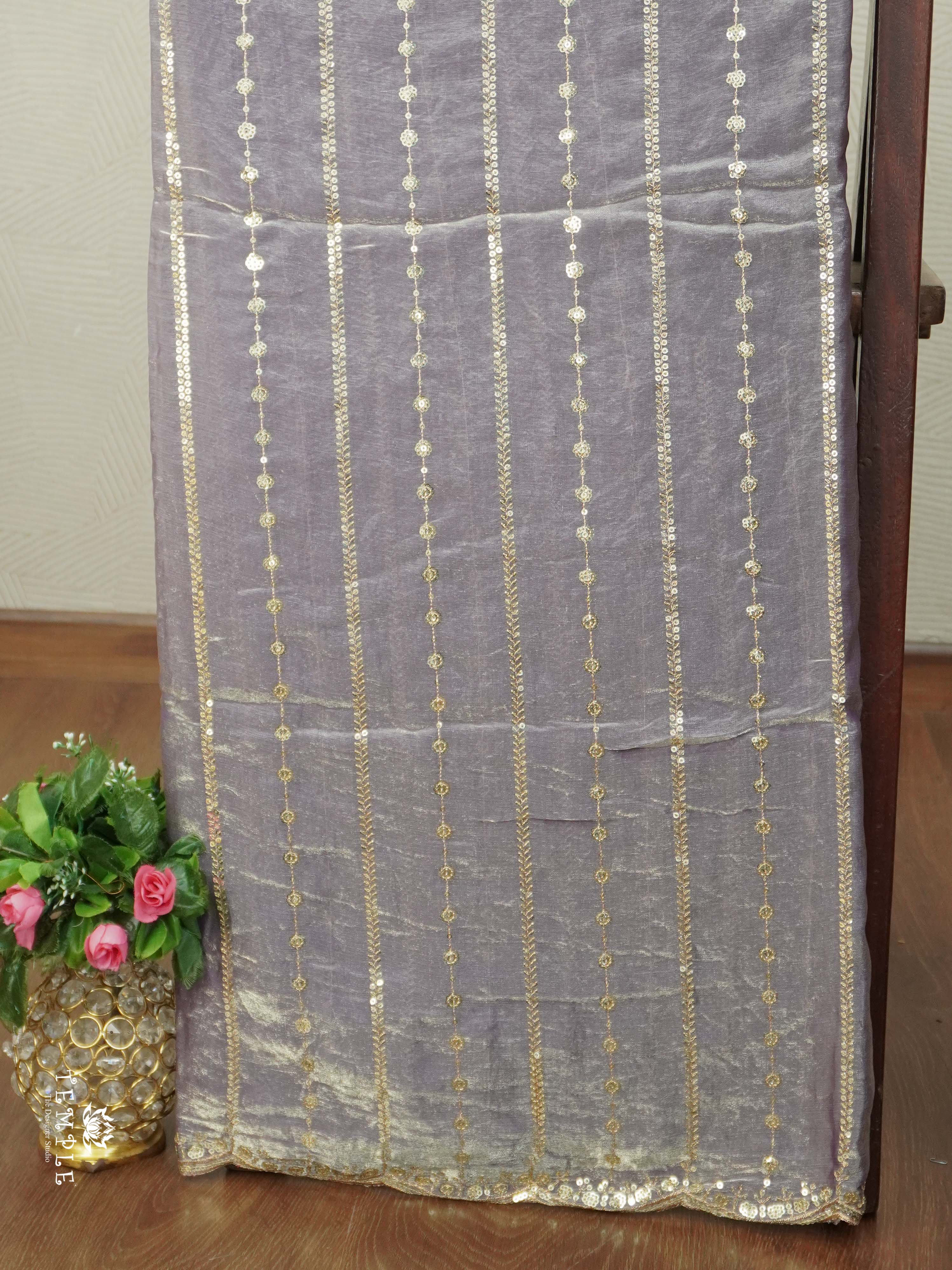 Designer Saree With Zari Embroidery Work | TTDS2562