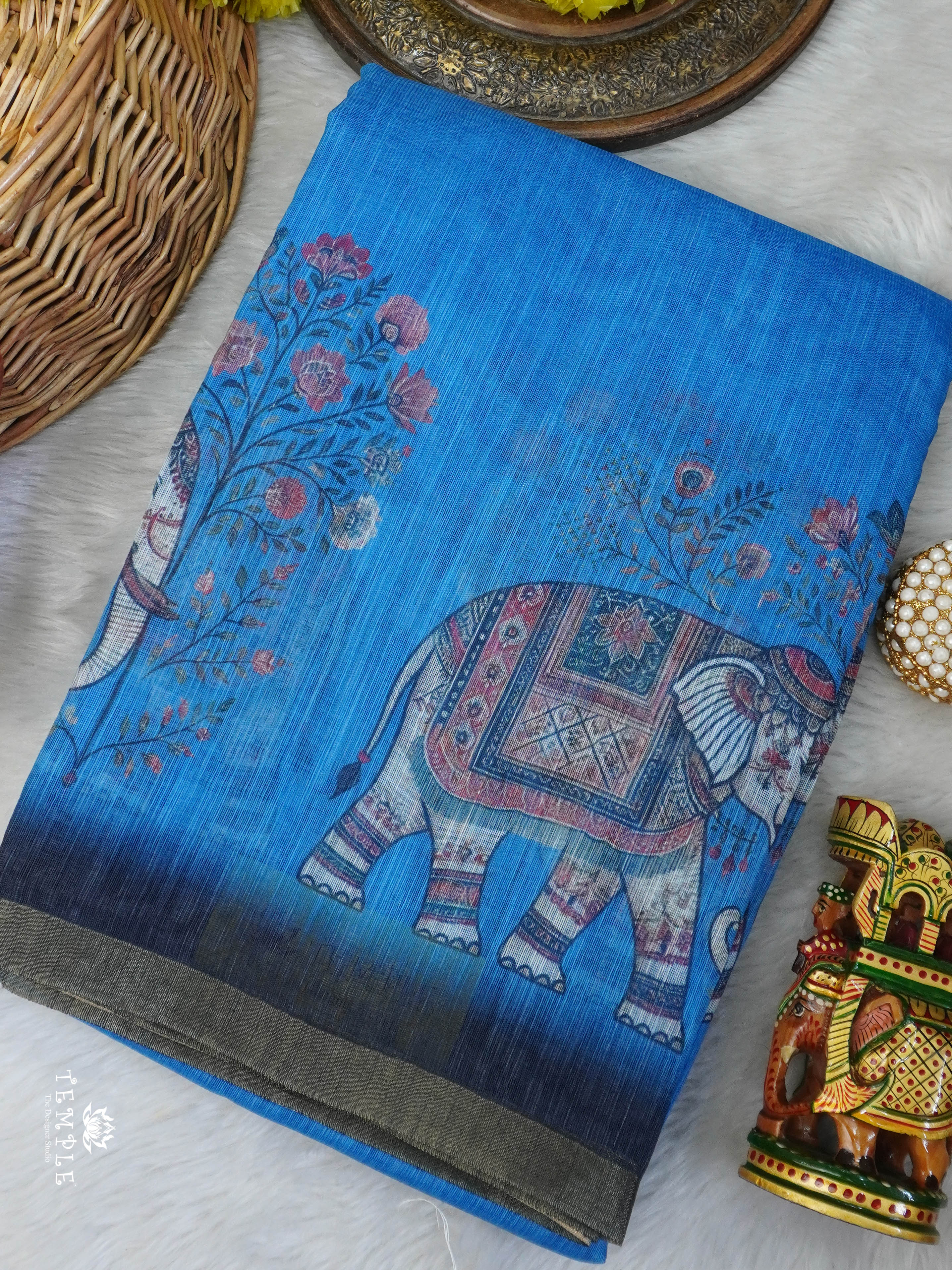 Linen Cotton Saree | TTDS3039