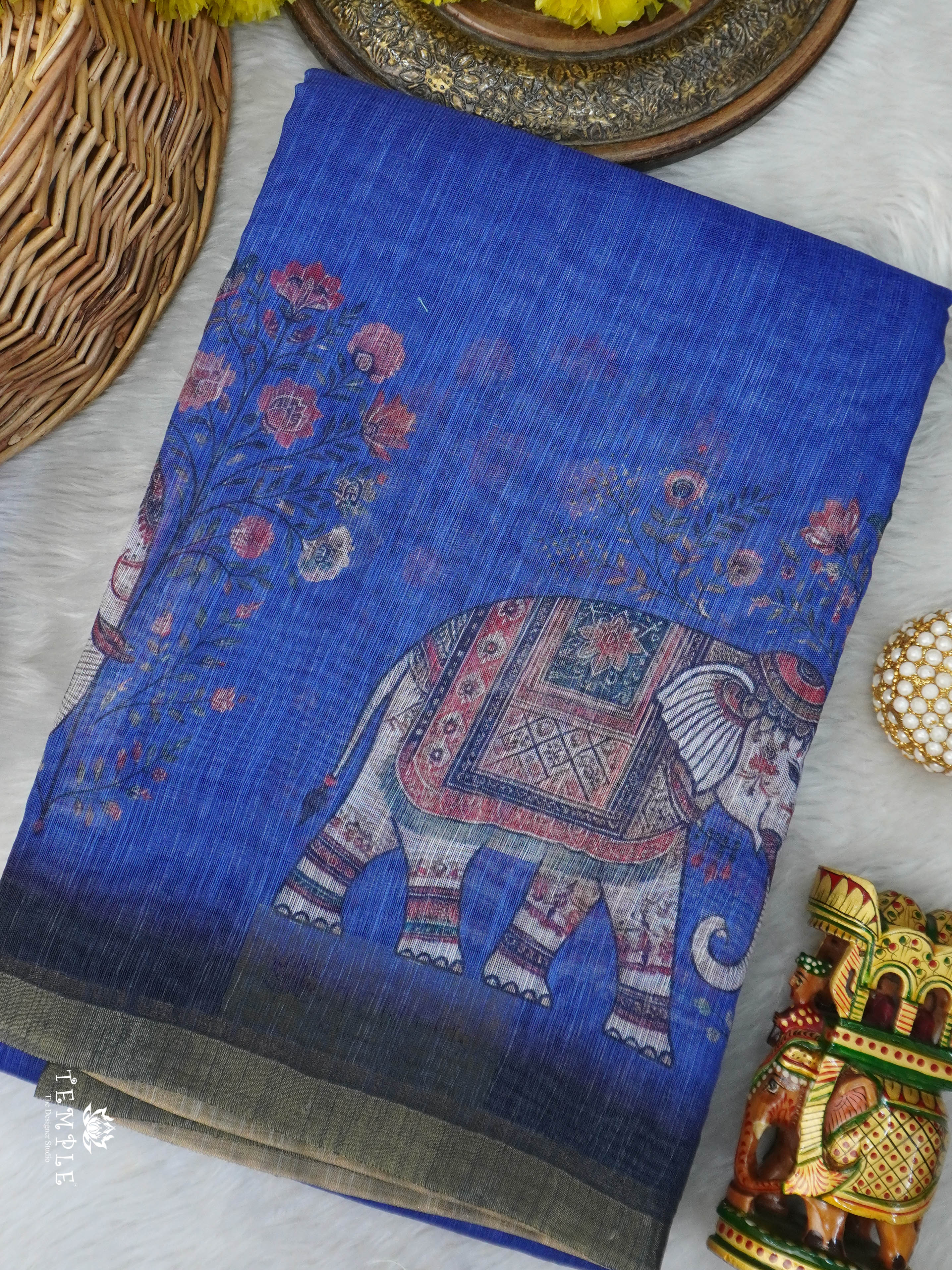 Linen Cotton Saree | TTDS3039