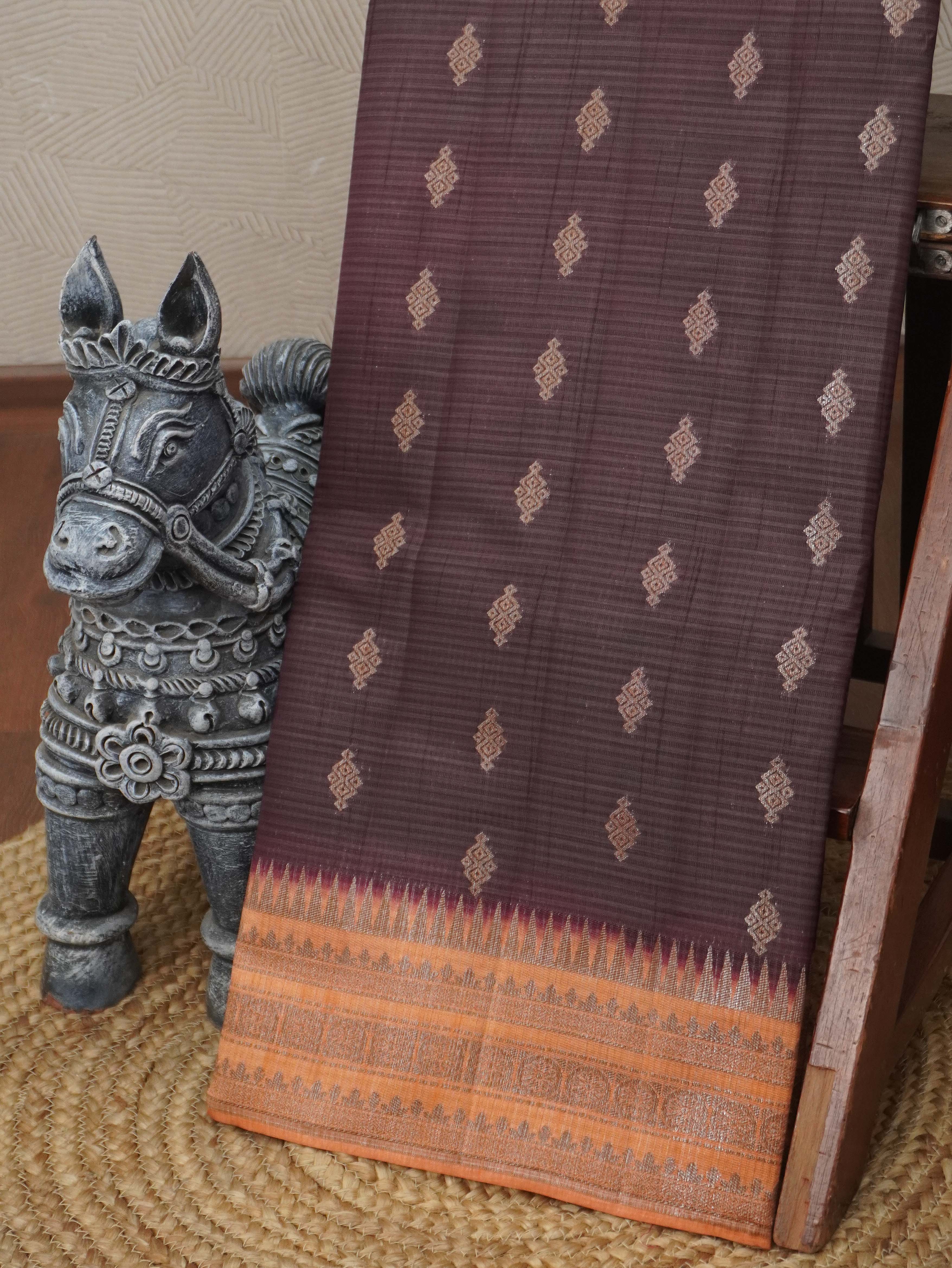 Semi Tussar Silk Saree | TTDS3484