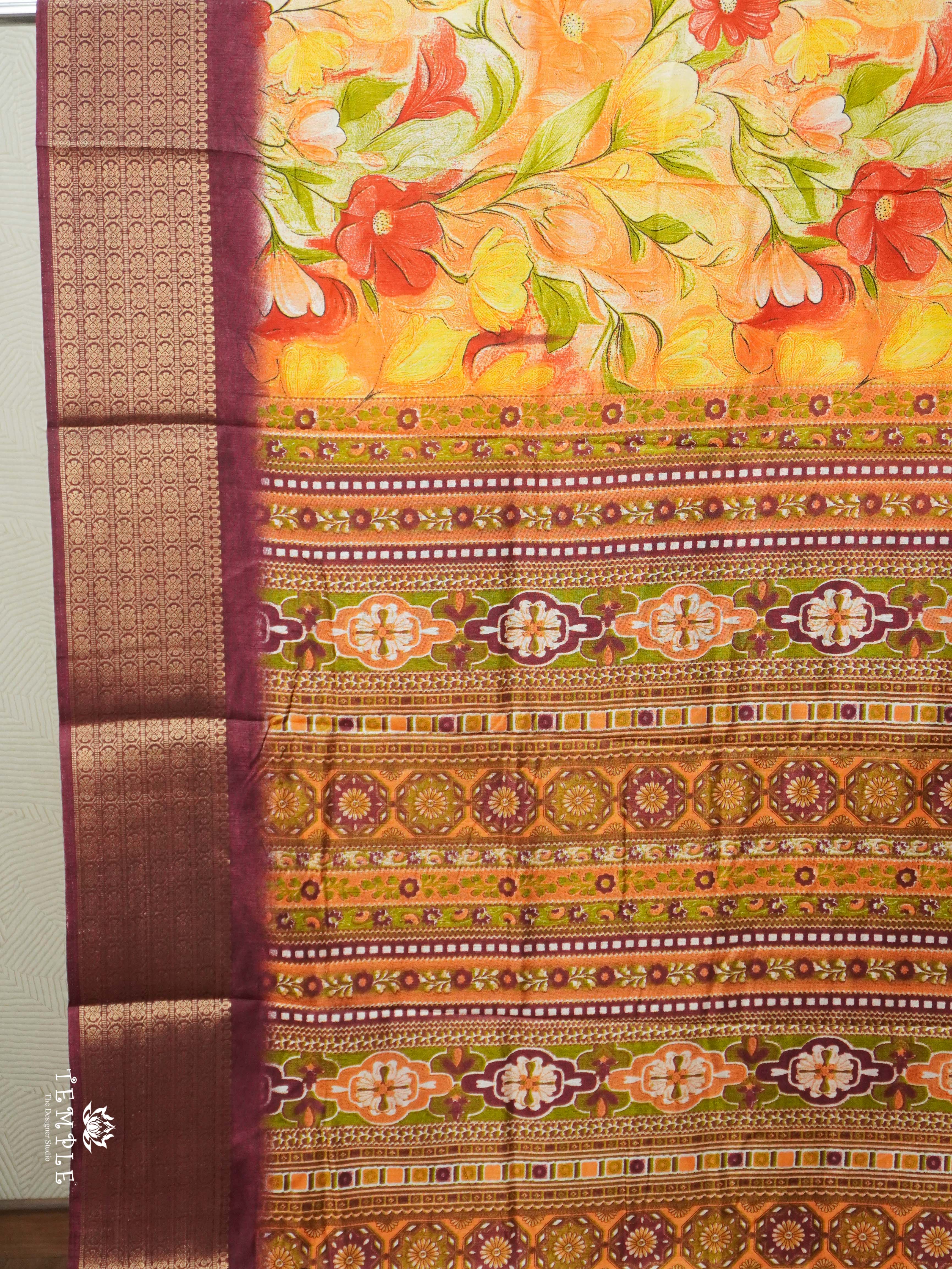 Floral Printed Binny Saree | TTDS2573