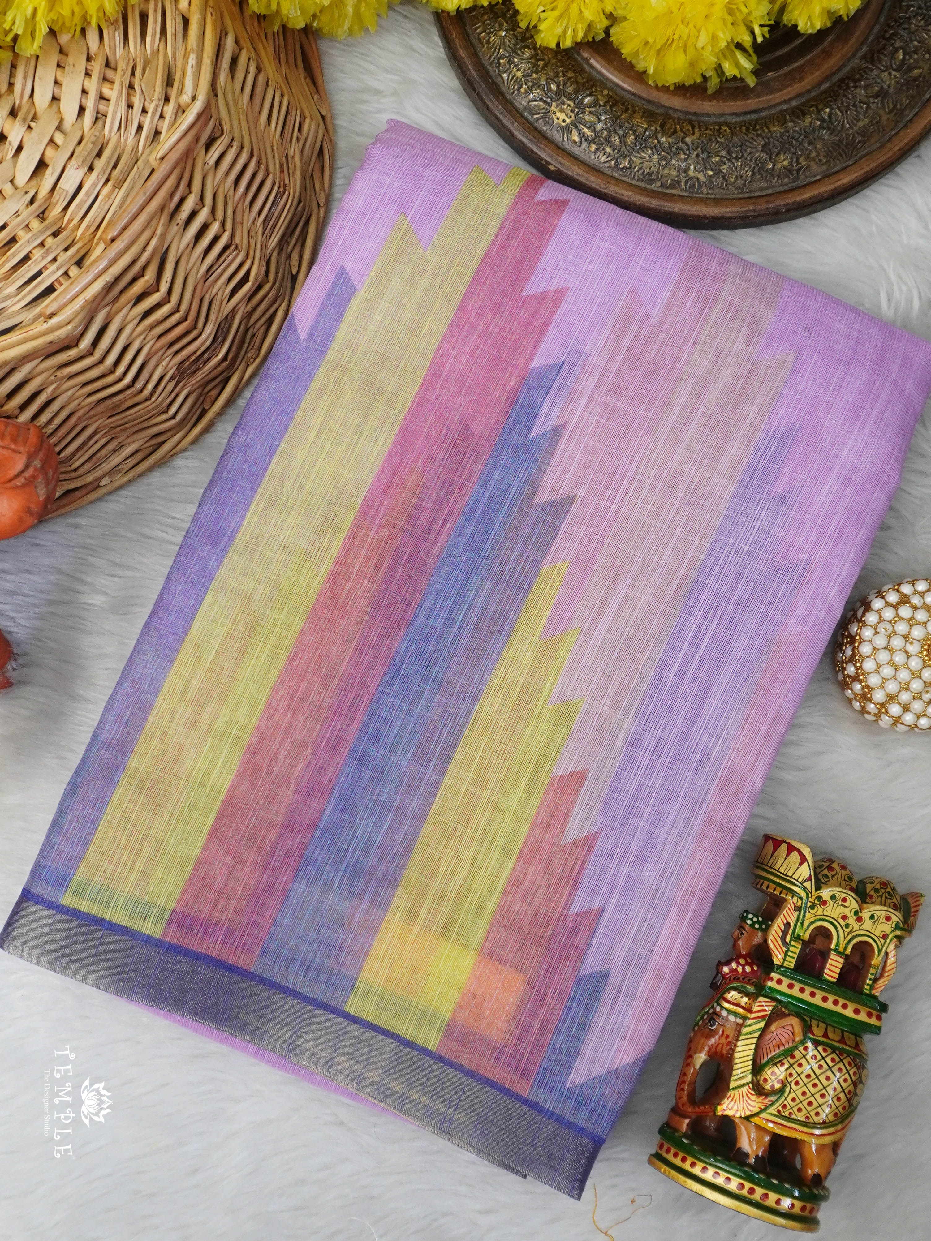 Linen Cotton Saree | TTDS3046