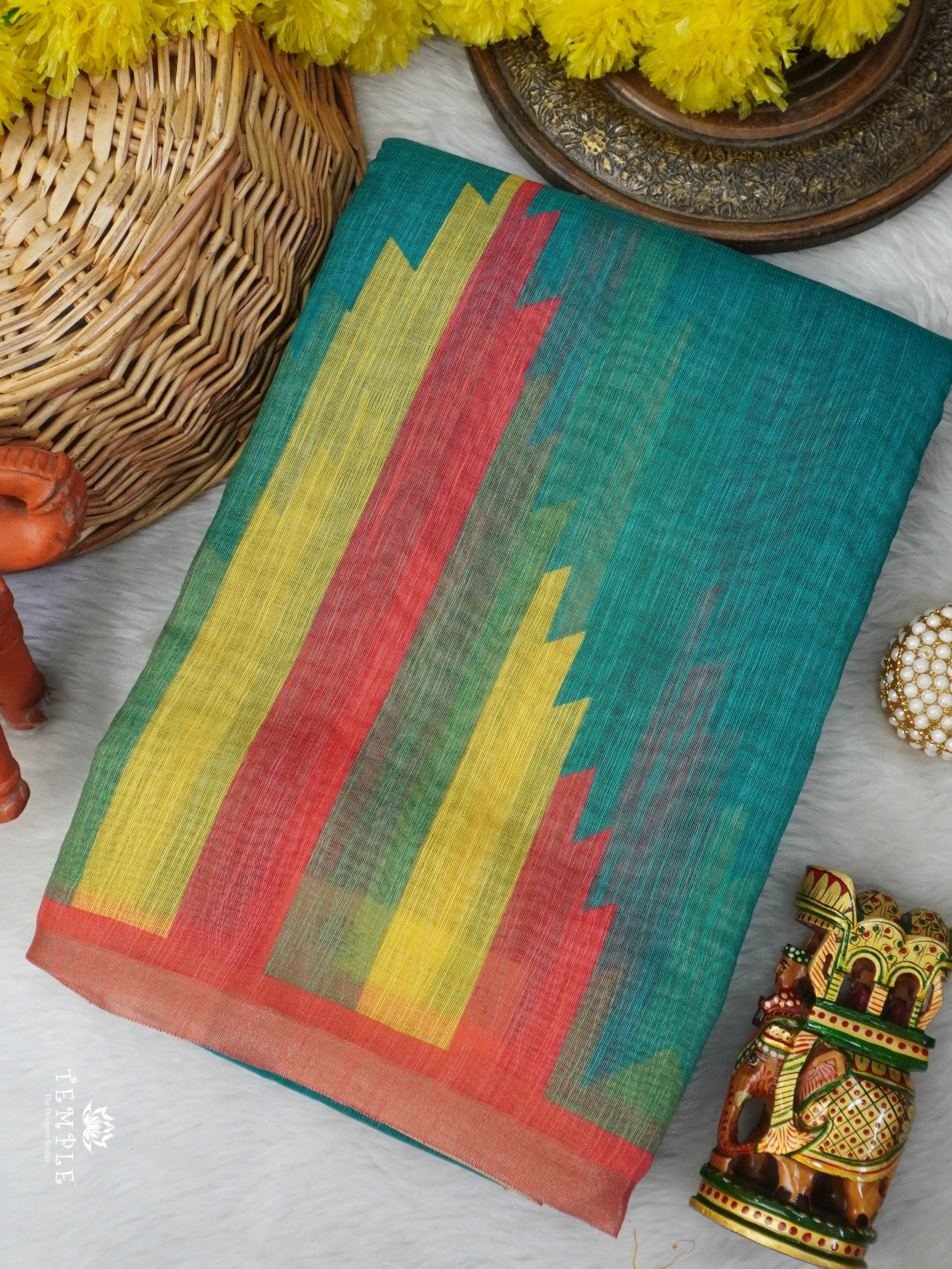 Linen Cotton Saree | TTDS3046