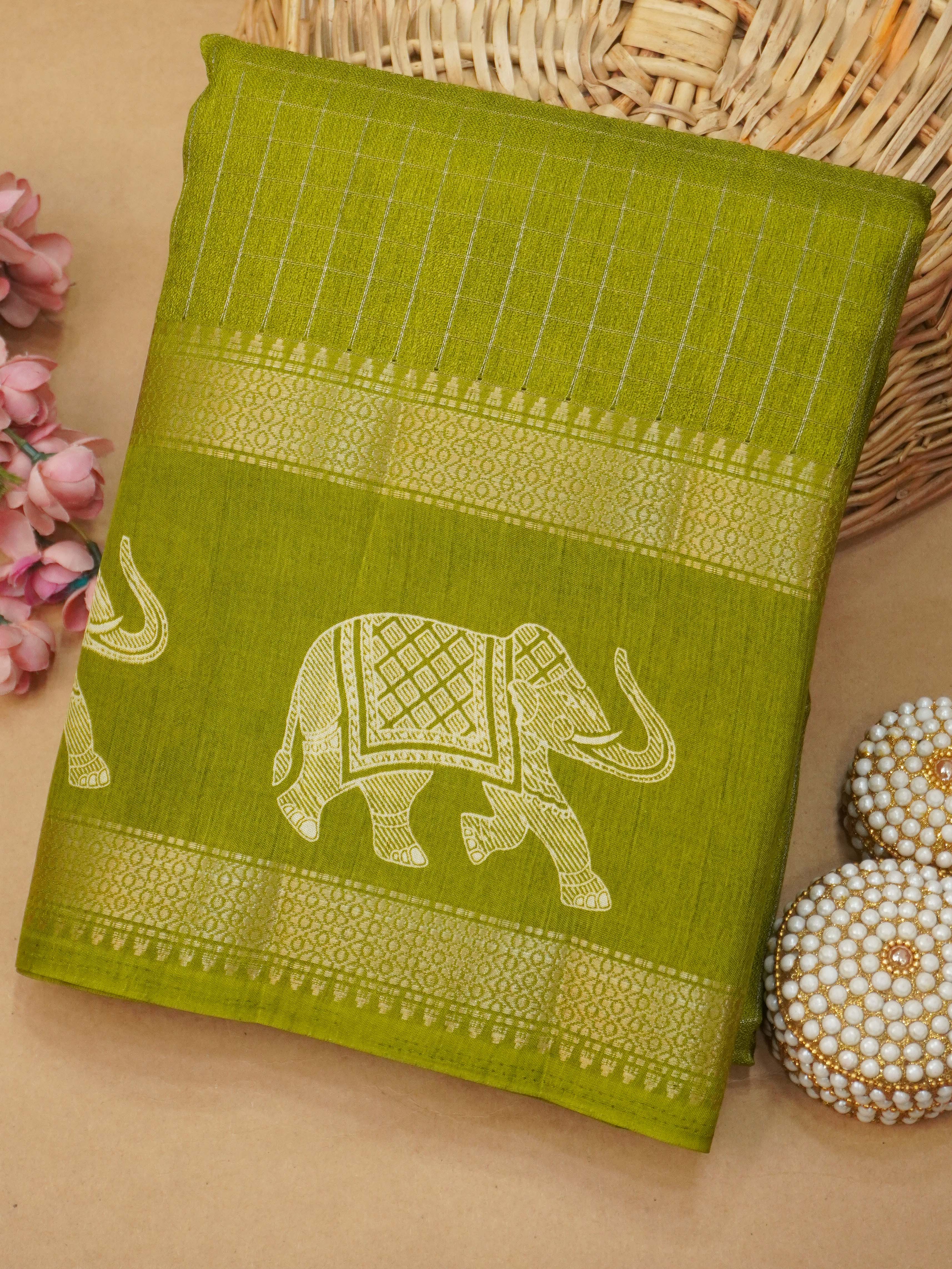 Semi Tussar Silk Saree | TTDS3481