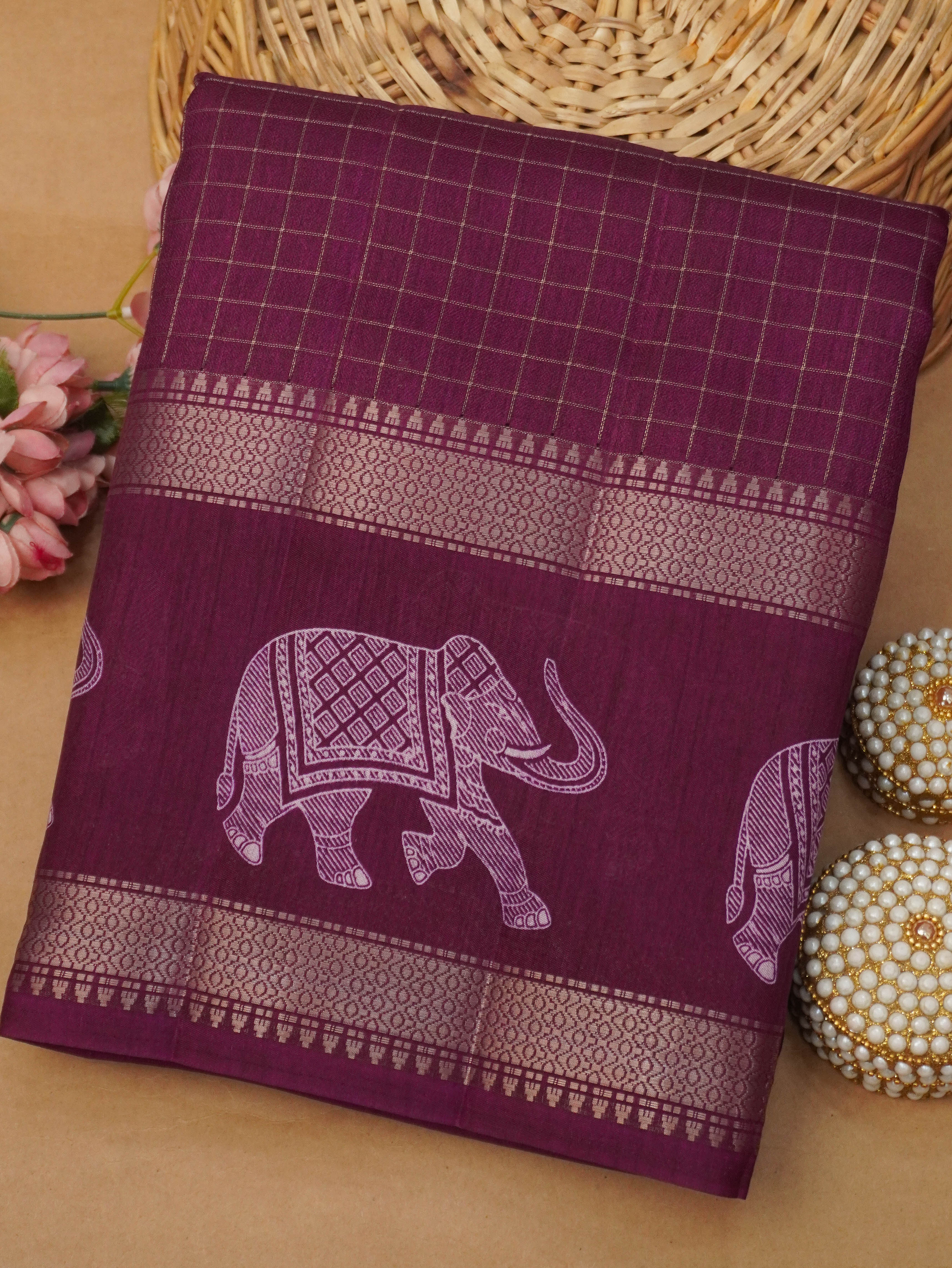Semi Tussar Silk Saree | TTDS3481