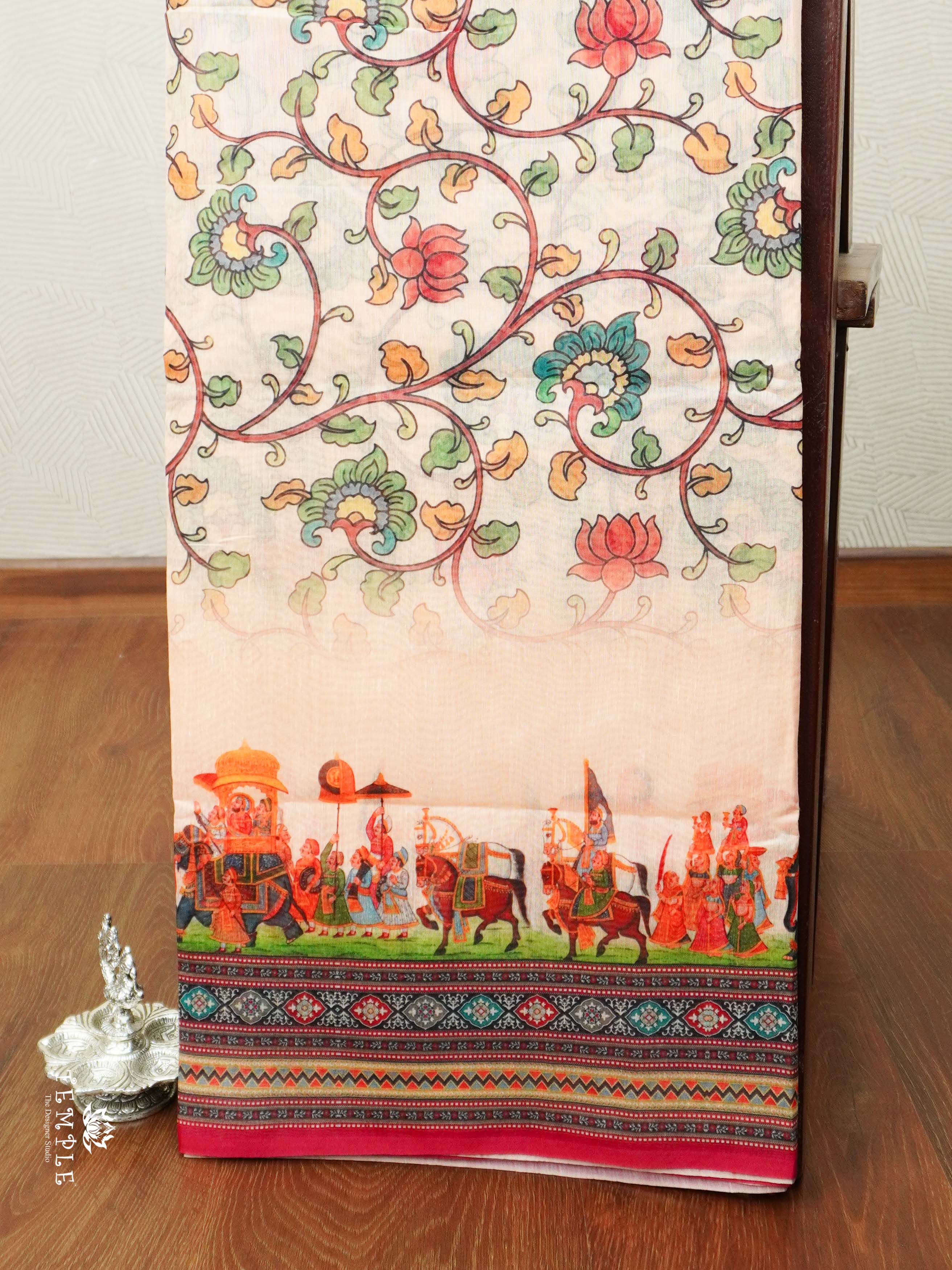 Varnika Printed Chanderi Cotton Saree | TTDS2098 | PRE BOOKING
