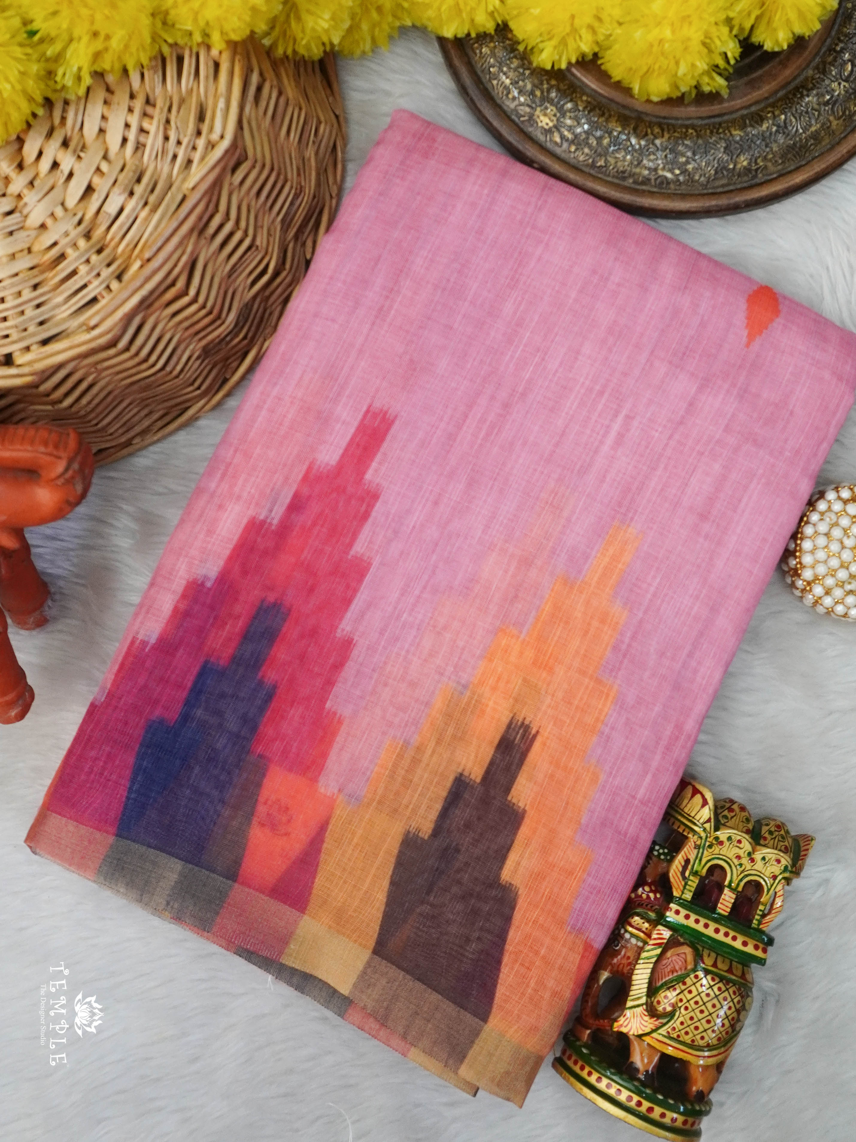 Linen Cotton Saree | TTDS3038