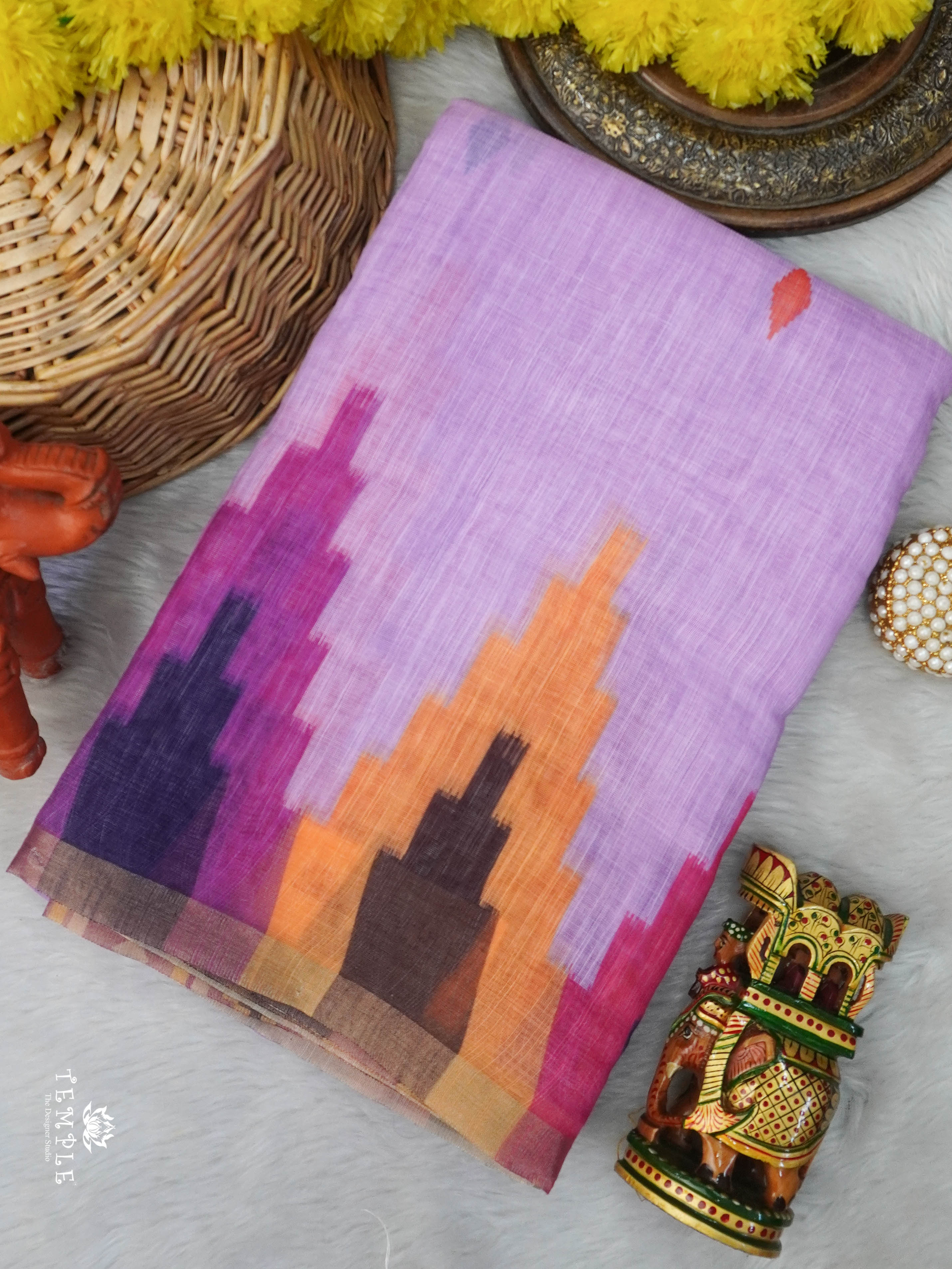 Linen Cotton Saree | TTDS3038