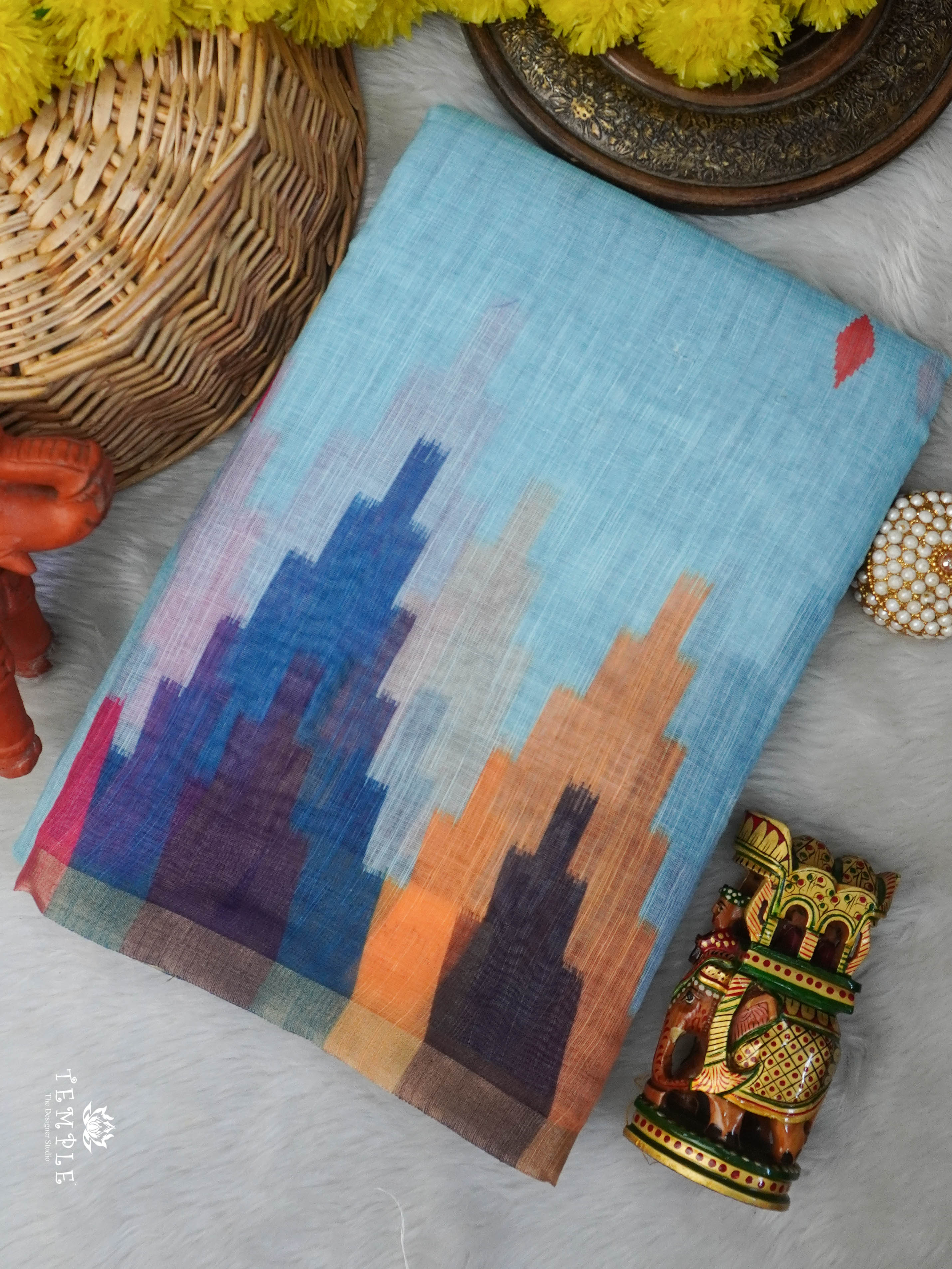 Linen Cotton Saree | TTDS3038