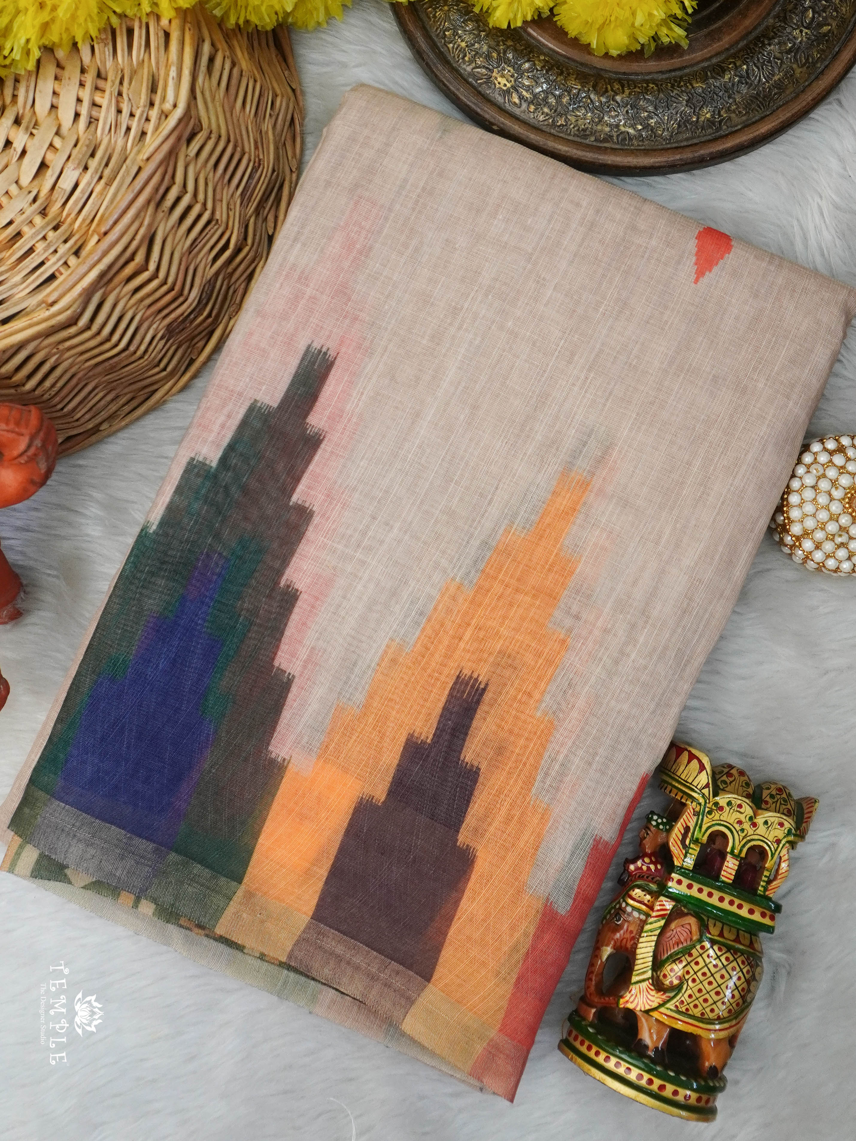 Linen Cotton Saree | TTDS3038