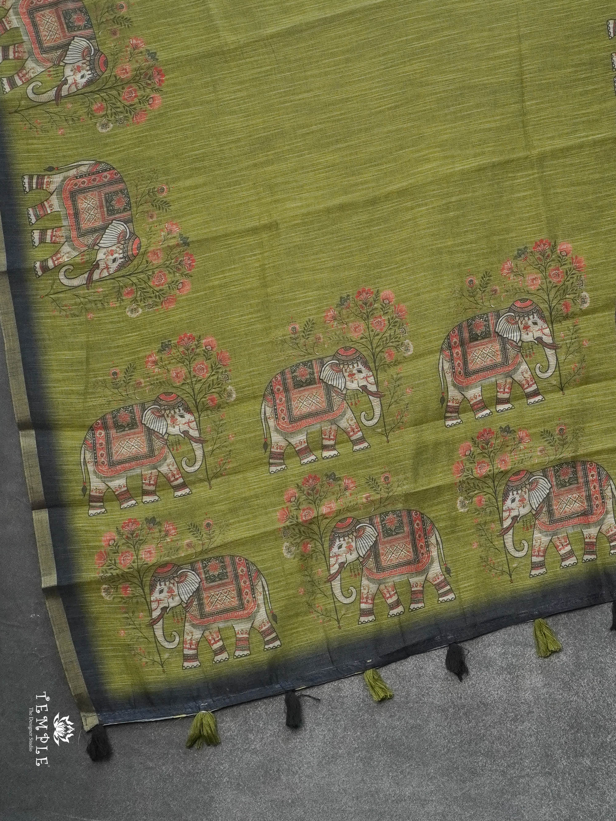 Linen Cotton Saree | TTDS3039