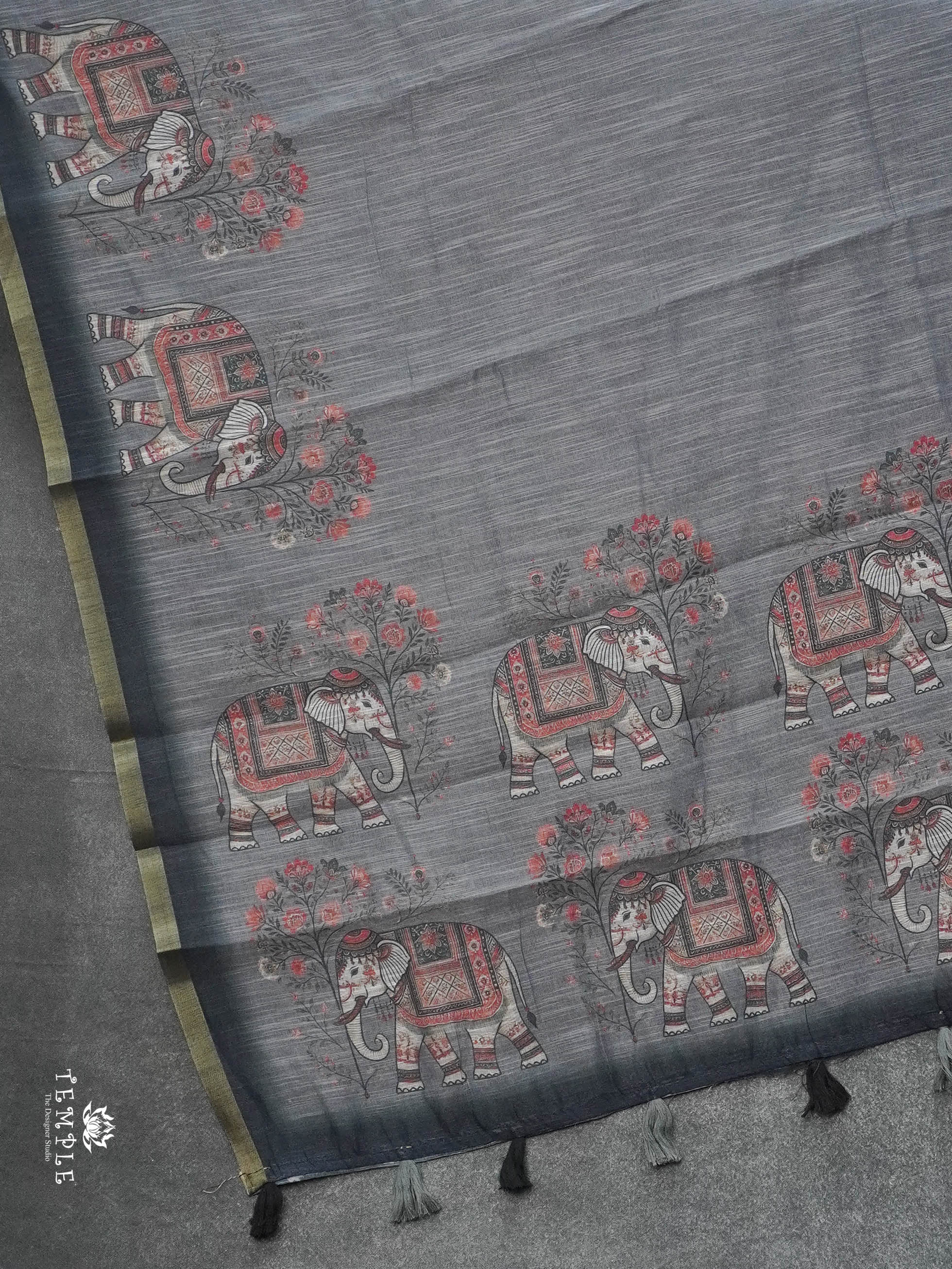 Linen Cotton Saree | TTDS3039