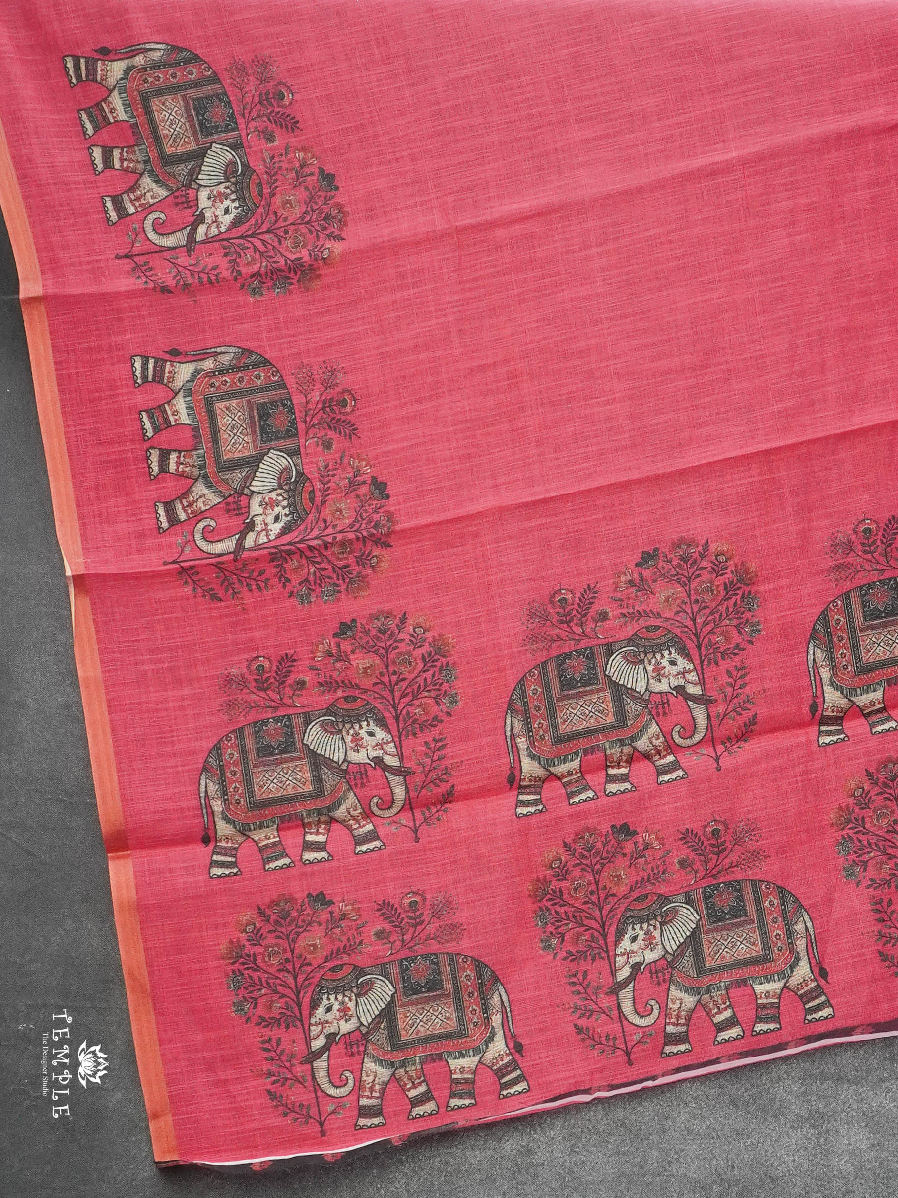 Linen Cotton Saree | TTDS3036