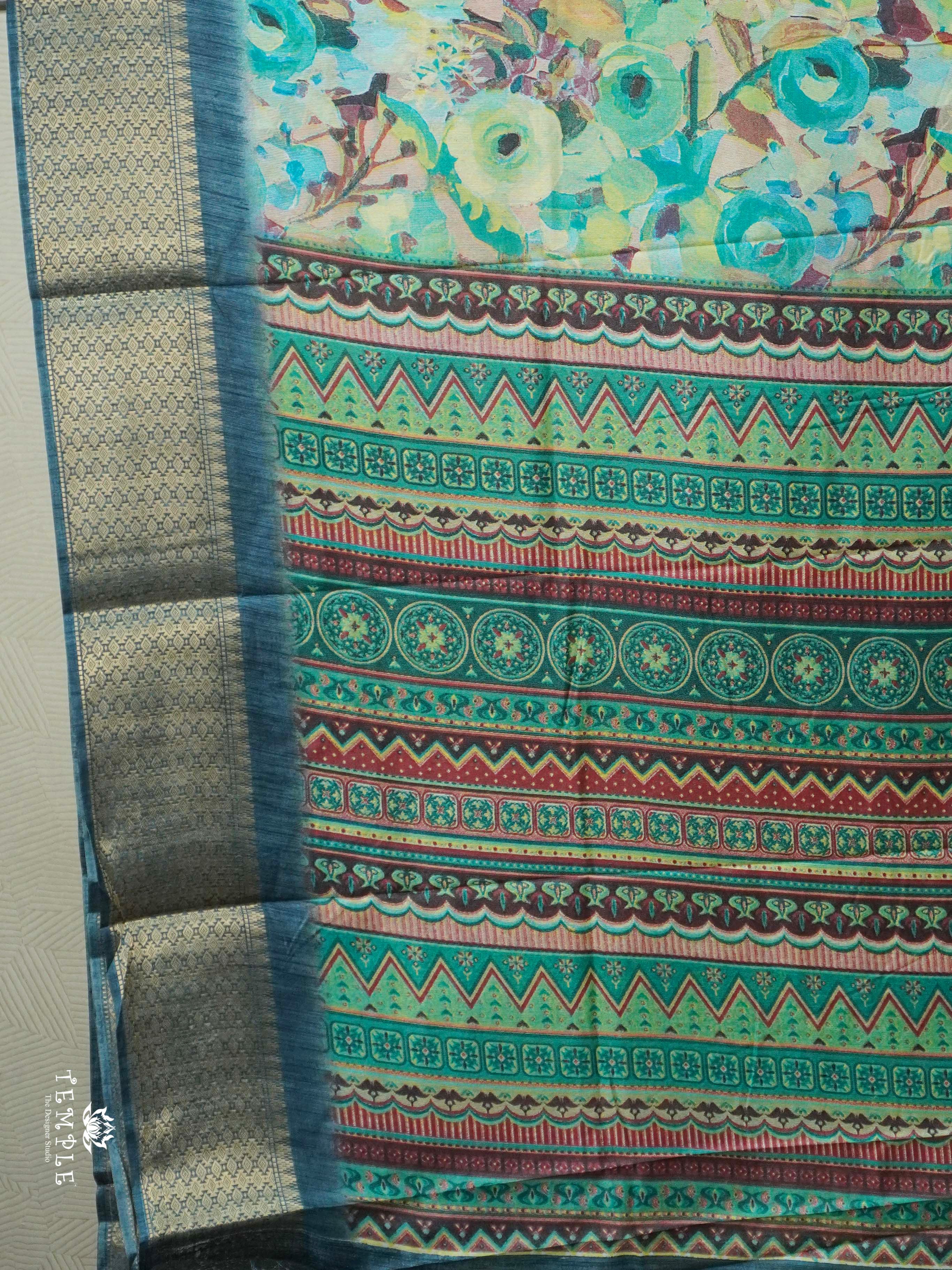 Floral Pattern Dola Silk Saree | TTDS2565